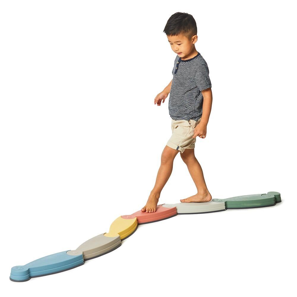 Gonge Balancetrainer Balancierstrecke-Set Fluss, Flexibel: Immer wieder neue Balancierpfade bauen