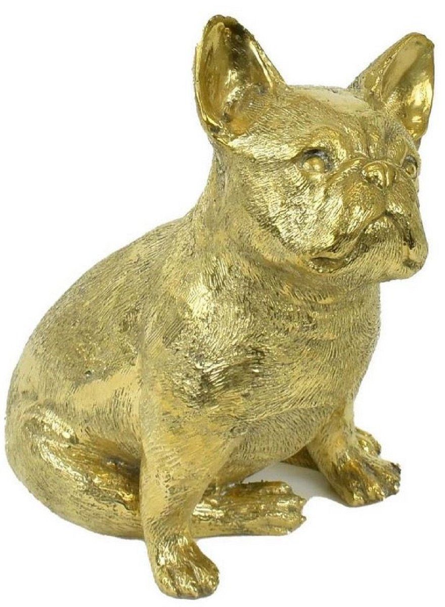 Deko cm Gold Bronzefigur Skulptur Luxus x Hund Dekofigur - 21 - 22 Luxus 15 Casa H. x Bronze Dekofigur - Bulldogge Padrino Accessoires