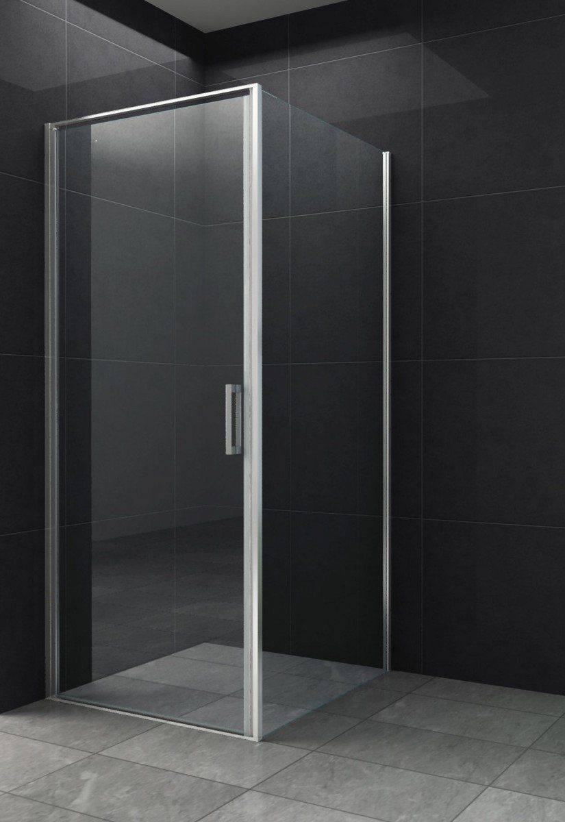 Home Systeme Eckdusche LIFE Duschkabine Dusche Duschwand Duschabtrennung Duschtür Glas ESG, BxT: 80x80 cm