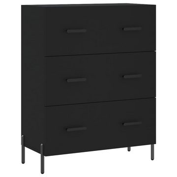 furnicato Sideboard Highboard Schwarz 69,5x34x180 cm Holzwerkstoff