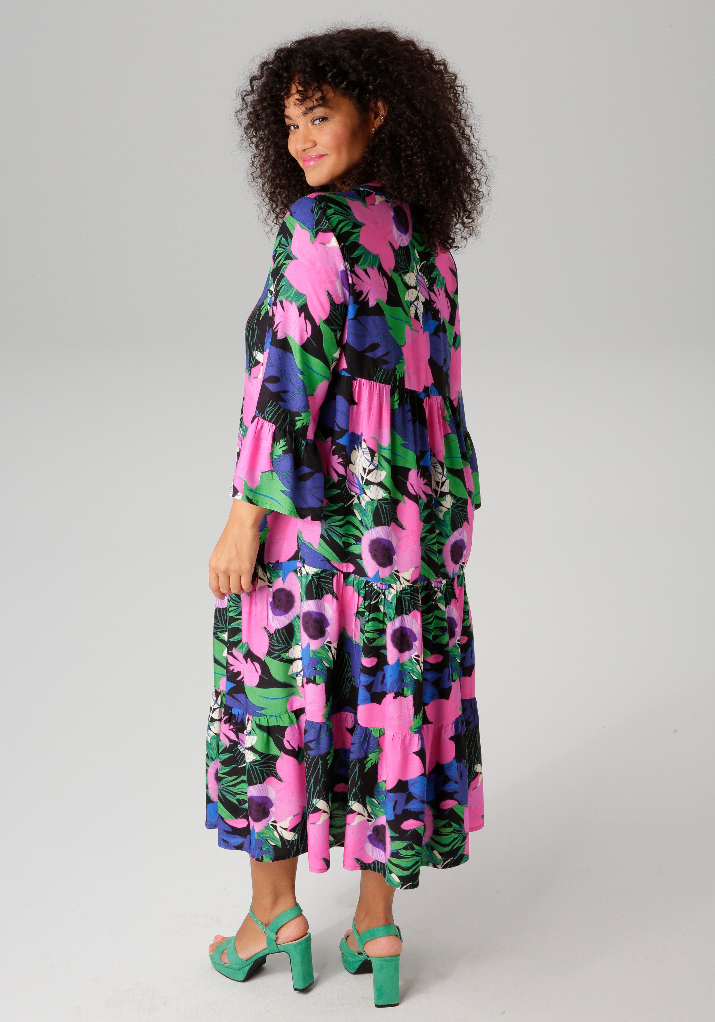 Aniston PLUS Midikleid mit farbenfrohem, großflächigem günstig online kaufen