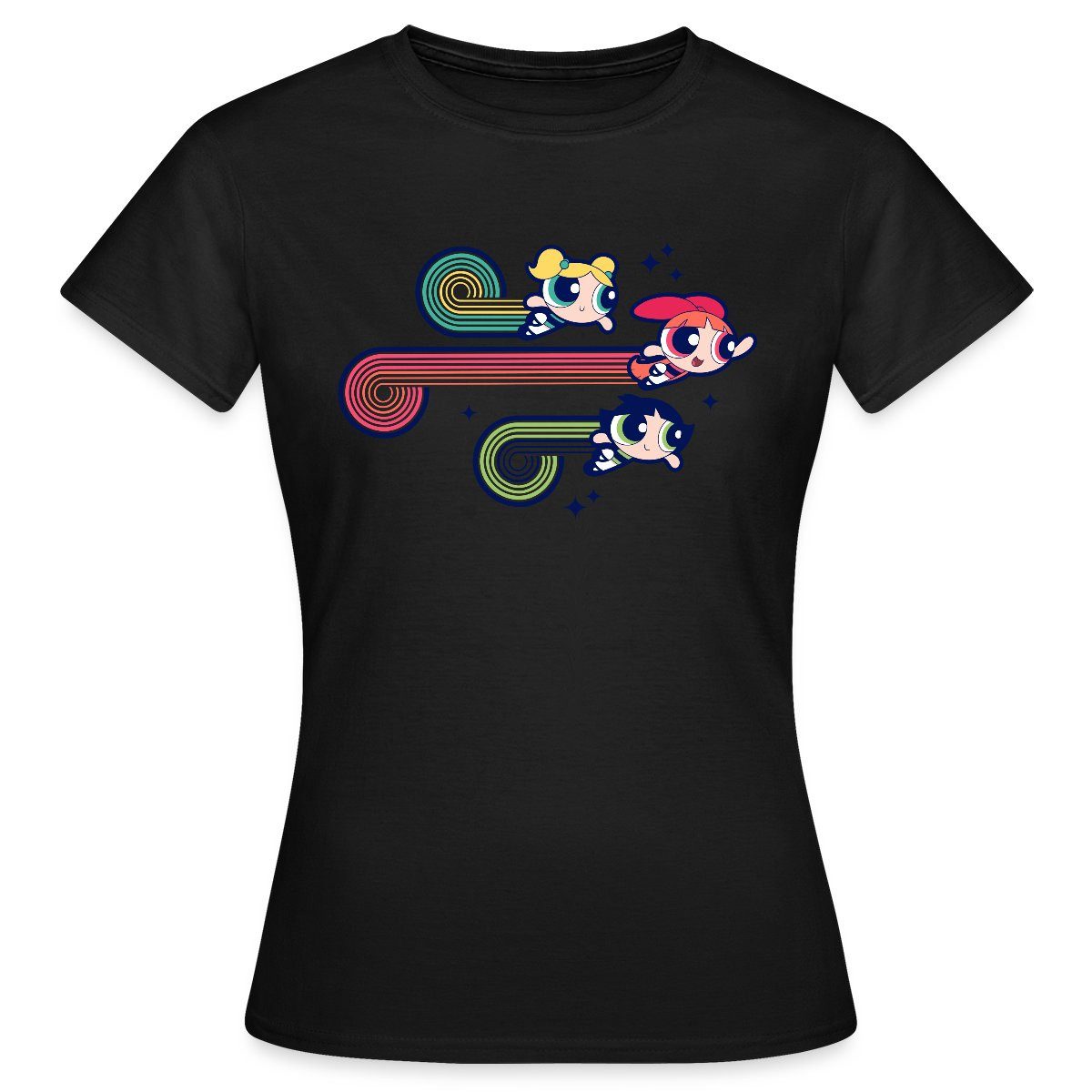 T-Shirt Powerpuff Girls Retro Vintage Frauen T-Shirt