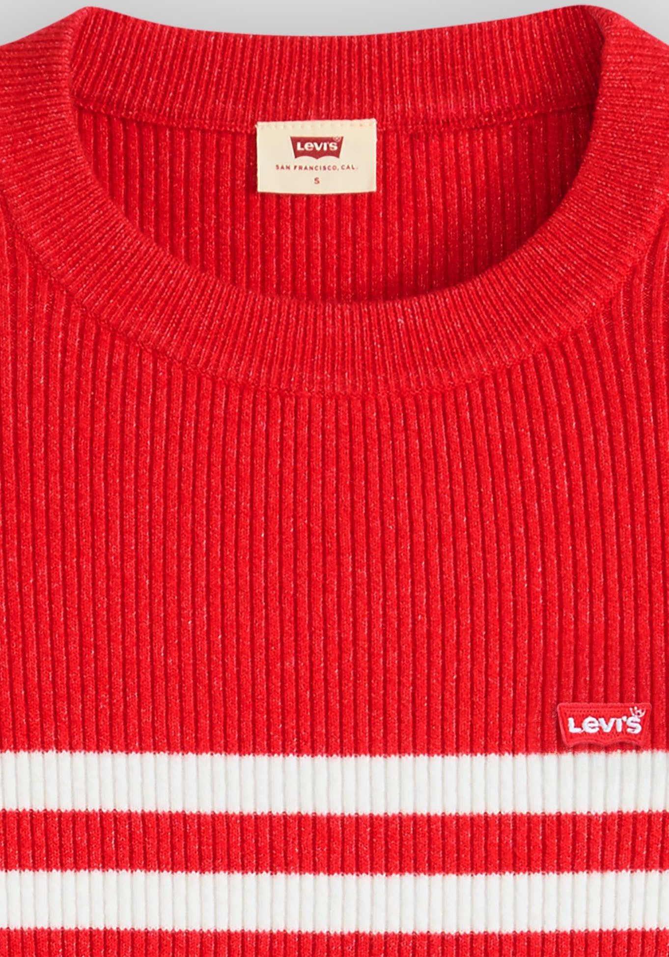 Levi's® Rundhalspullover RIB CREW SWEATER Geripptes Strickmuster günstig online kaufen
