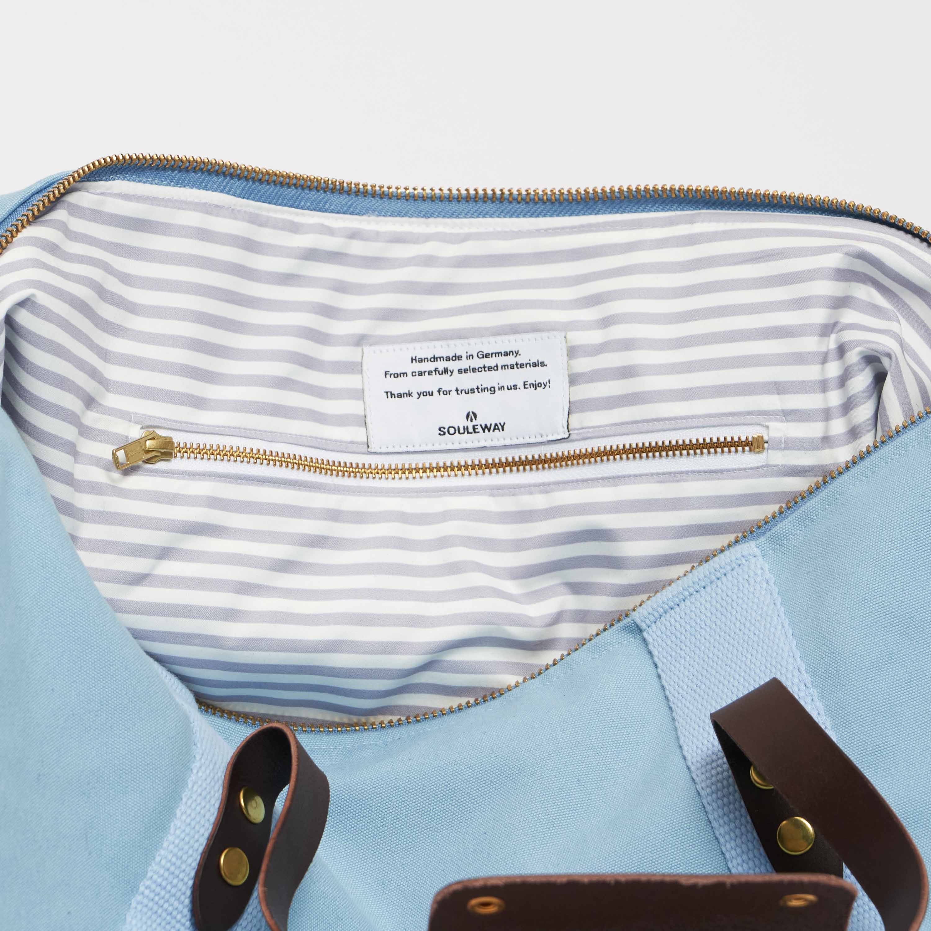 Souleway Reisetasche Classic Weekender, für Damen und Herren, in schwarz und weitere Farben, Handgepäck, hergestellt in Deutschland, wasserabweisend