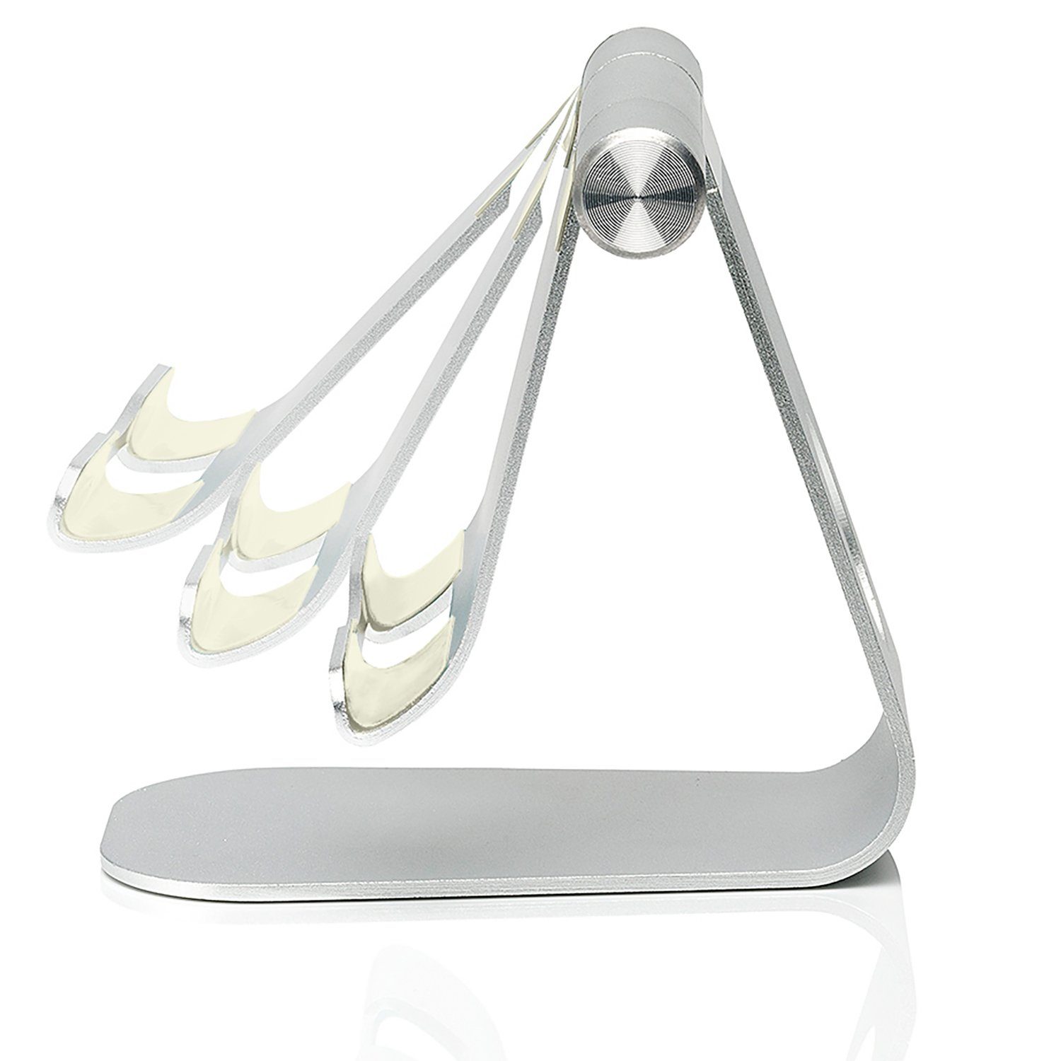 SLABO Tablet-Halterung universelle Tablethalterung Universal für alle Tablets, iPads etc. "Aluminium" Universell Stand Holder - SILBER