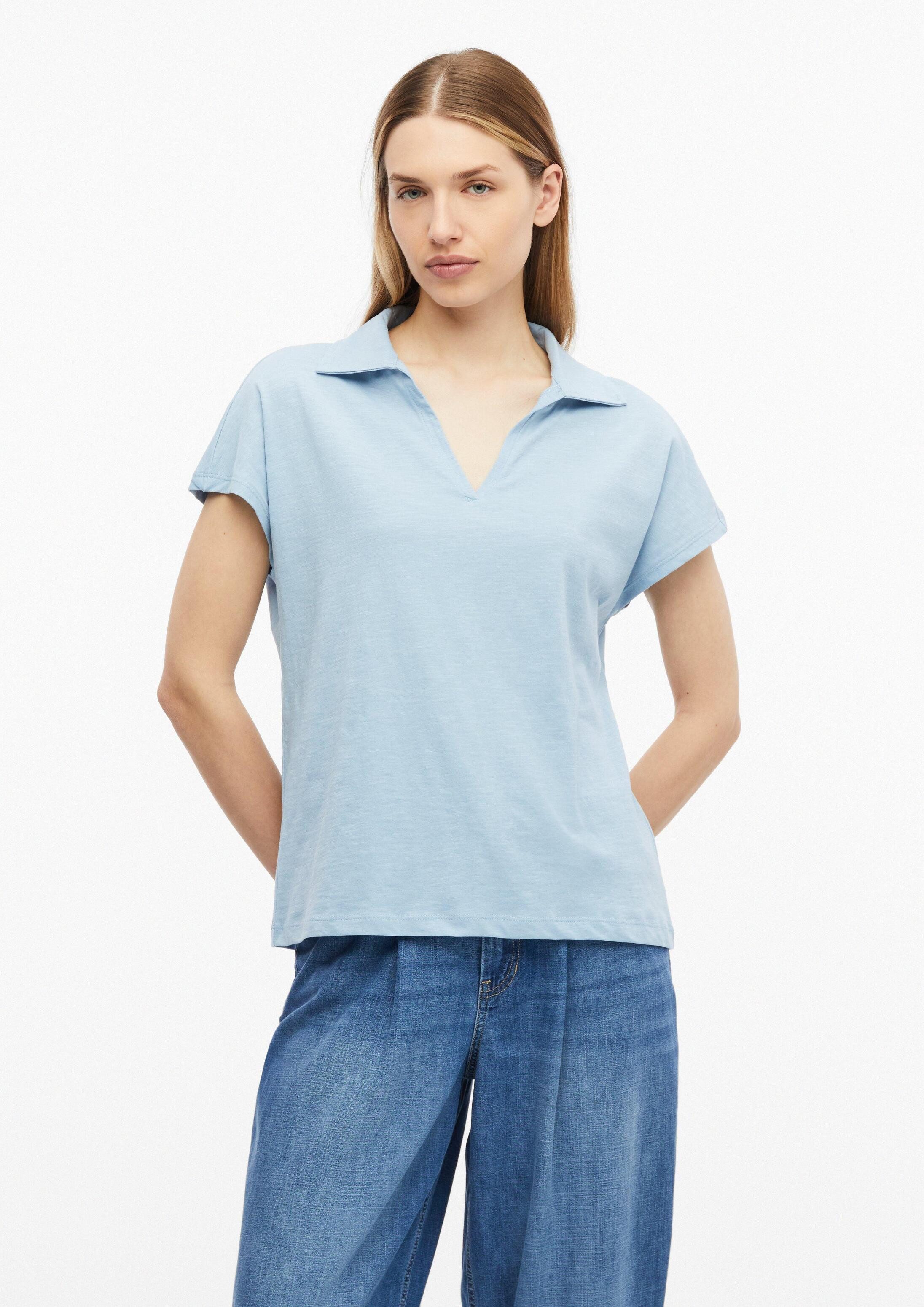 s.Oliver Kurzarmshirt Polo-Shirt T-Shirt mit Polokragen und überschnittenen Schultern