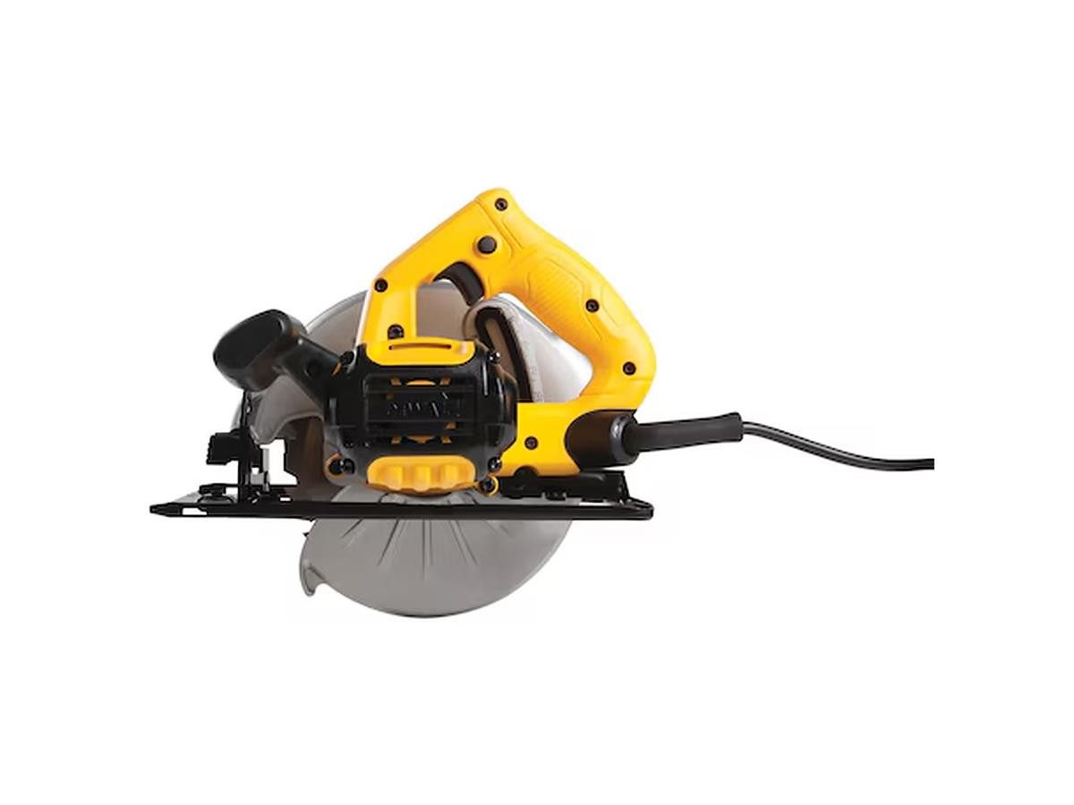 DeWalt Handkreissäge 65 mm 1350 Watt, Einzelgerät / kein Set, Netzbetriebene Handkreissäge mit Zubehör, ohne Transportkoffer