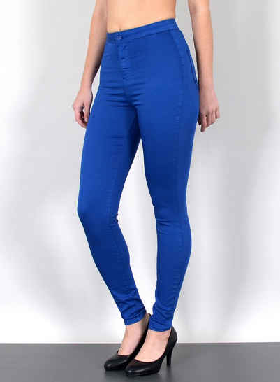 ESRA Skinny-fit-Jeans Z92 Damen Jeans Skinny Hose High Waist, bis Plussize Розмір / Große Größen