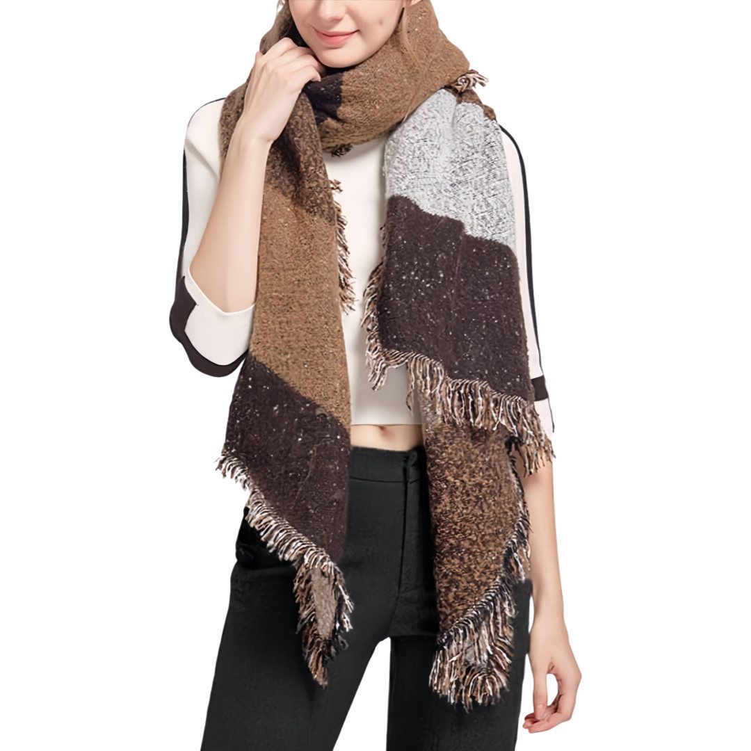 FOUORTUNATE-BEE Schal Damen Schal Herbst Winter, Kariert, Dicke Kuscheldeck günstig online kaufen
