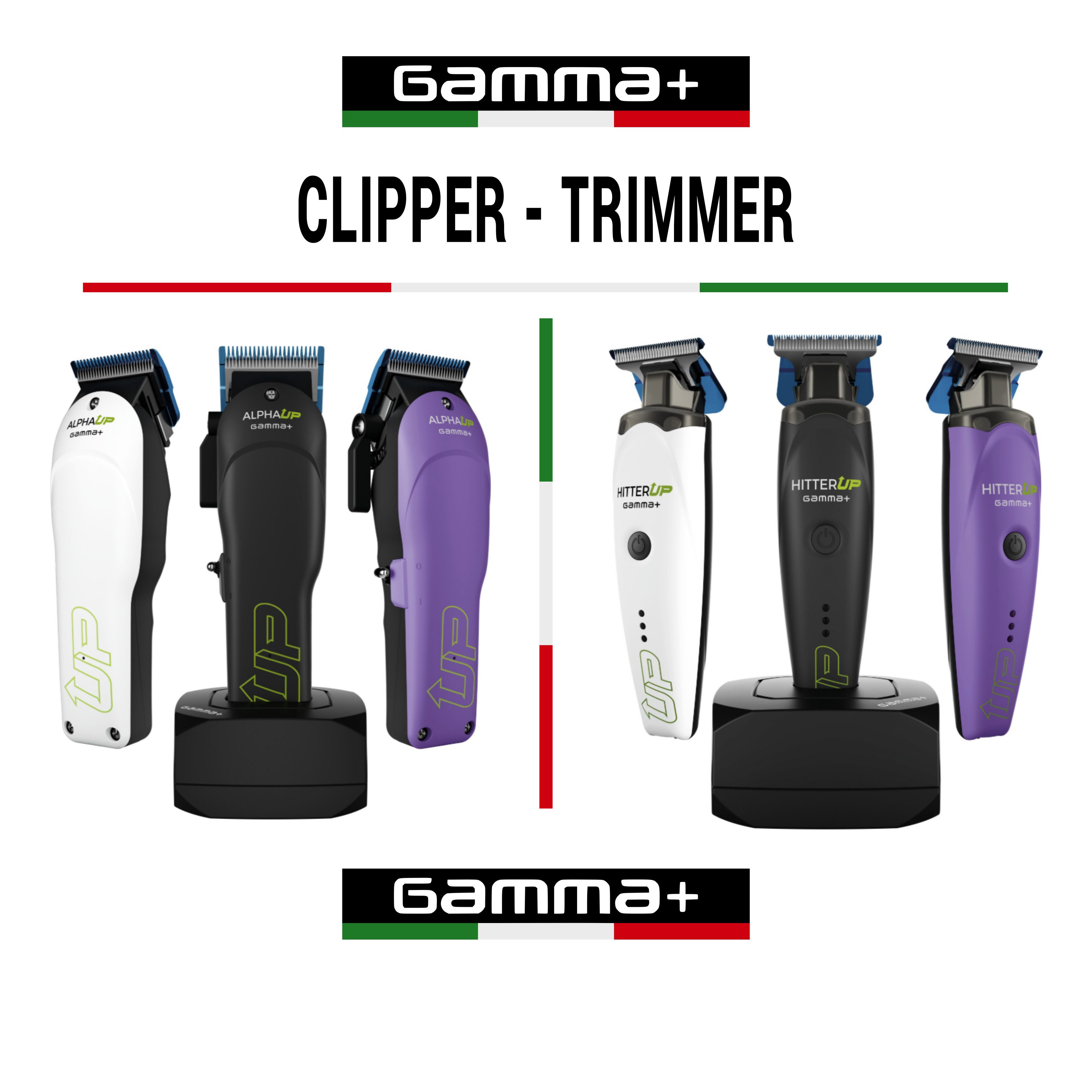 GAMMA+ Haarschneider Gamma+ Alpha Up Clipper + Hitter Up Trimmer