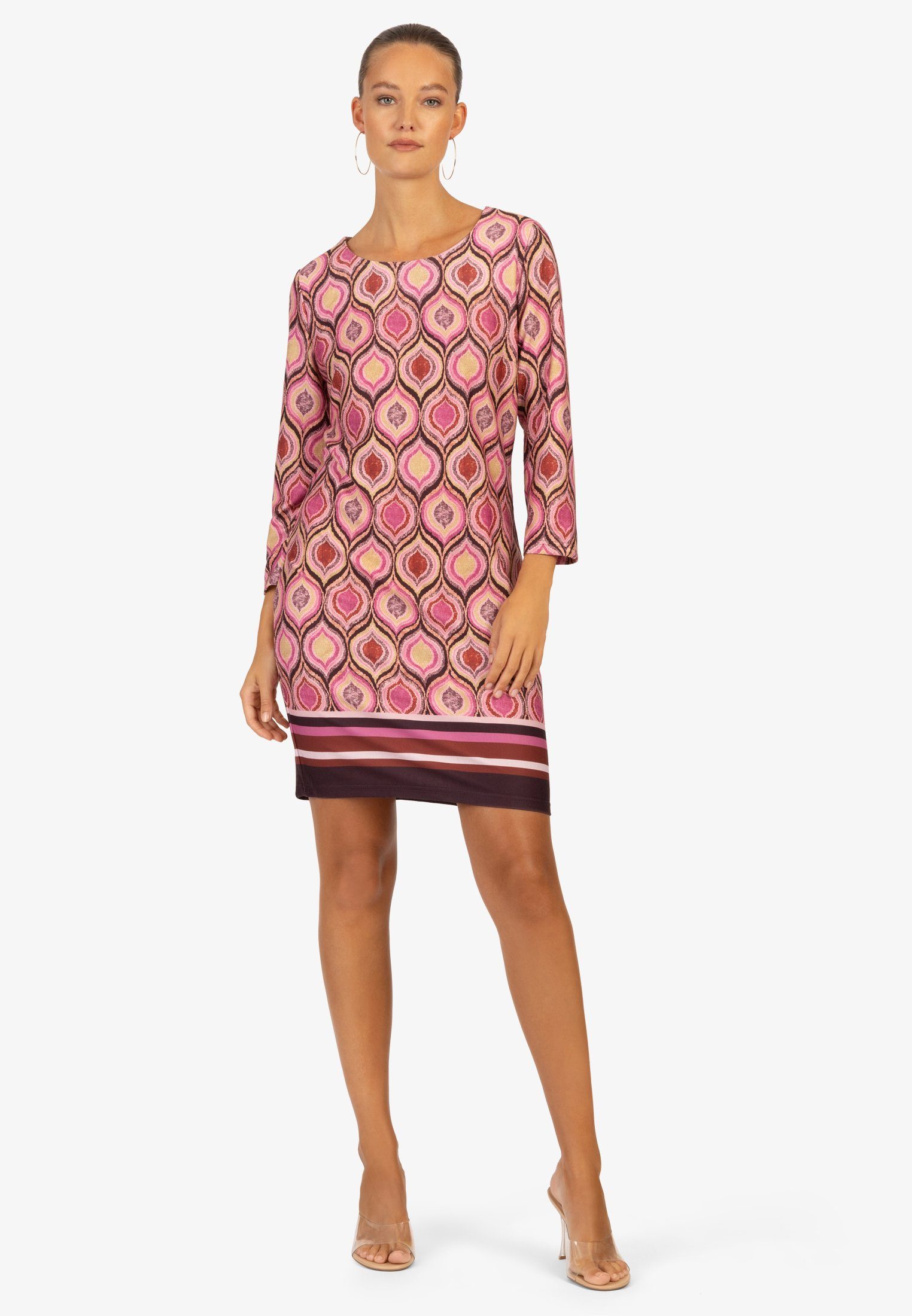 Apart Minikleid APART Kleider mit Ärmel pink-multicolor Lange