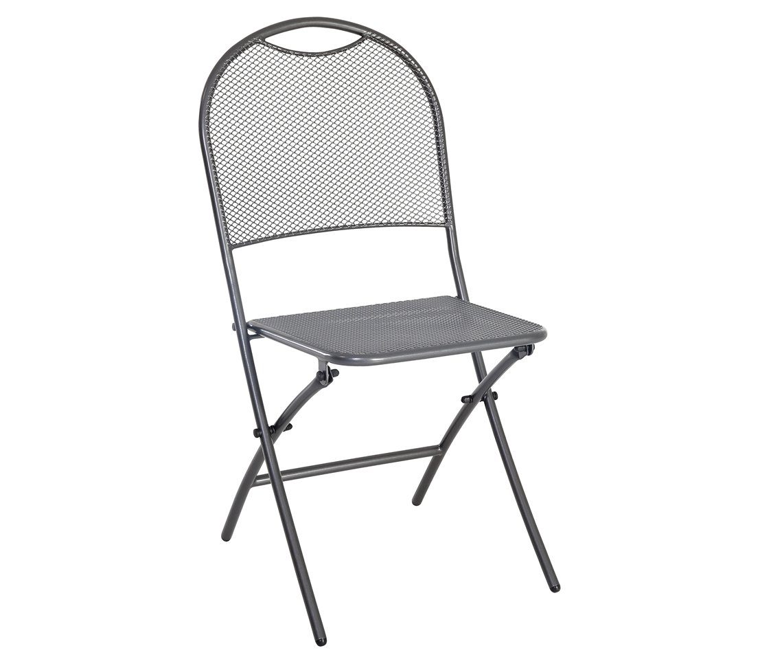 MWH Balkonset »Klappstuhl Cafe Latte, 55 x 46 x 89 cm, Metall