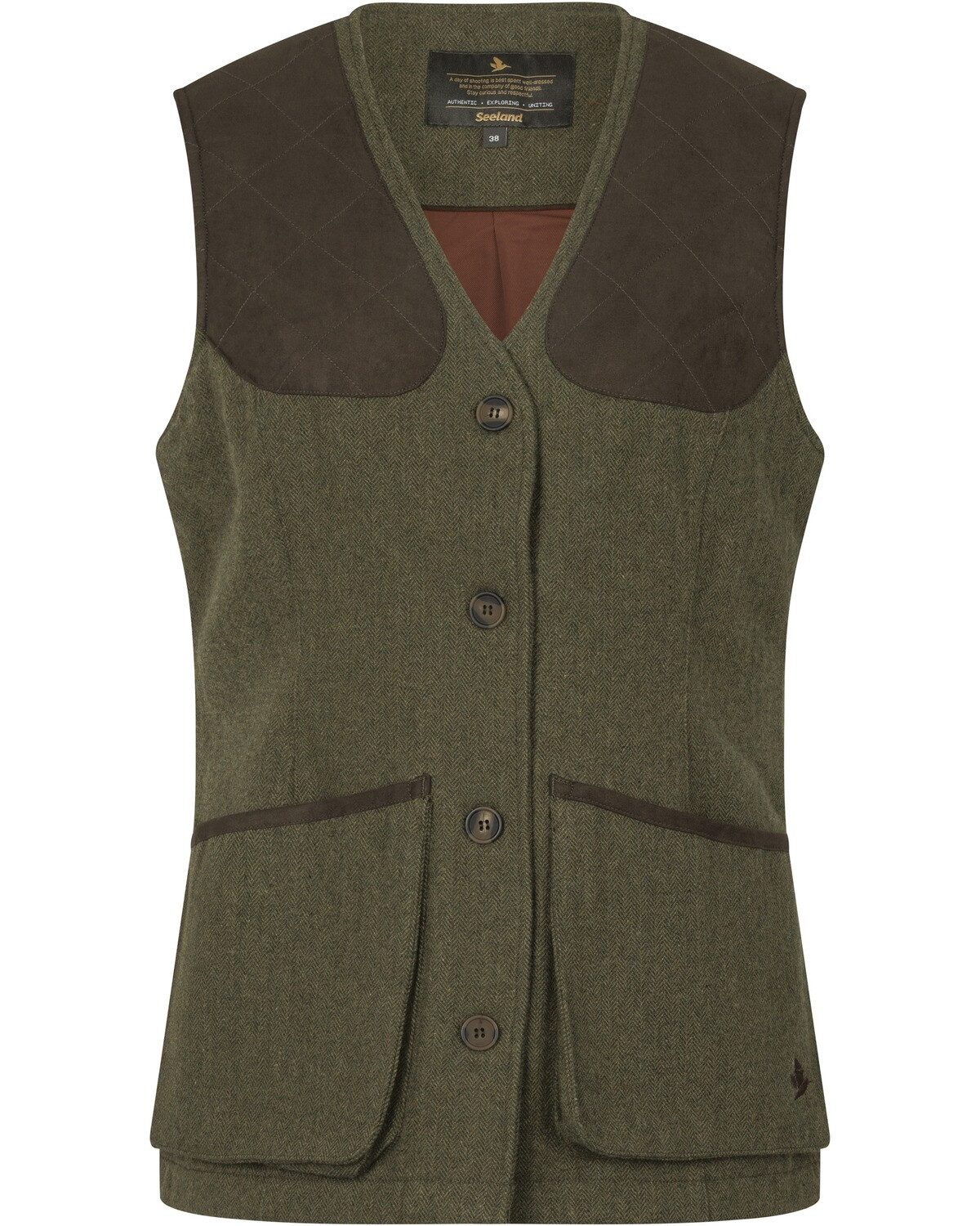 Jagdweste Damen Schießweste Hillside Tweed
