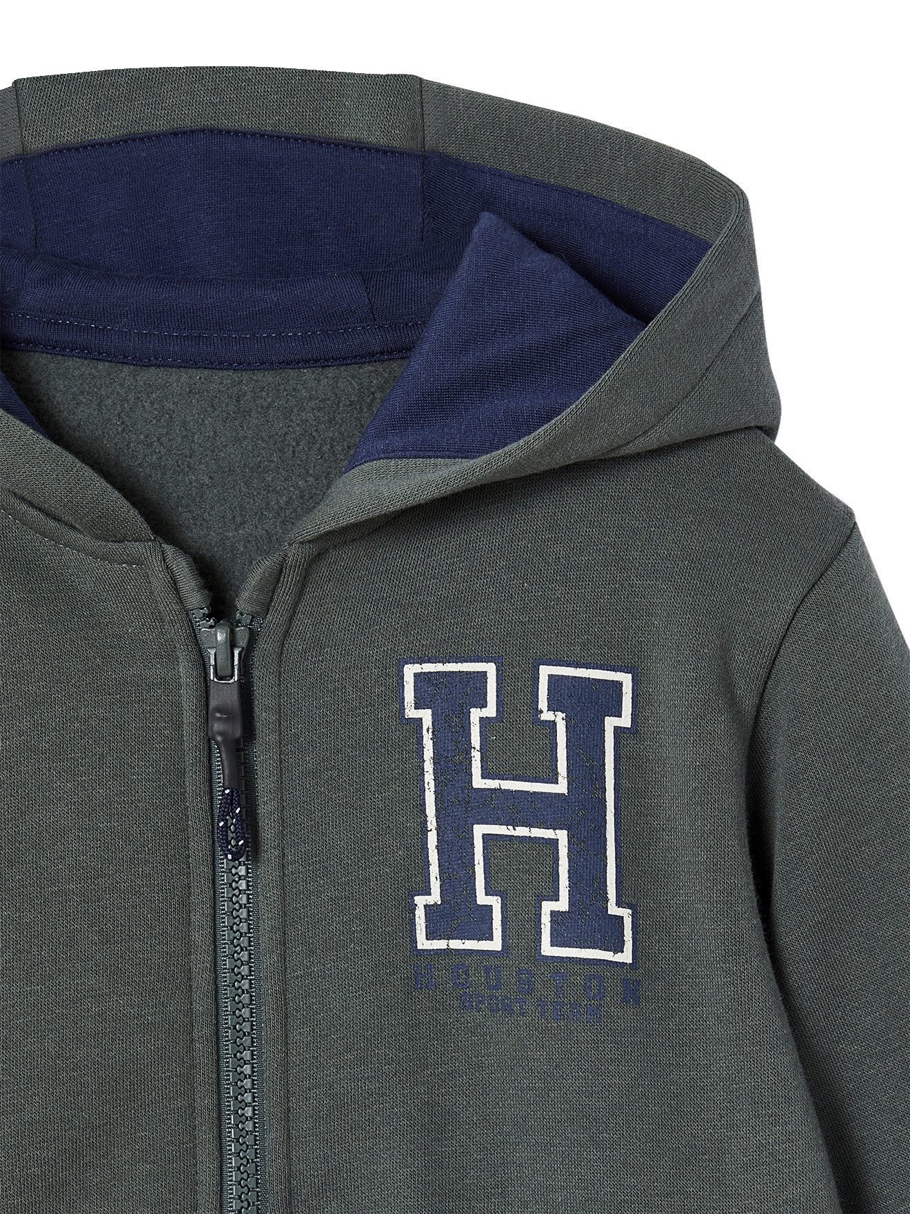 vertbaudet Fleecepullover Jungen Sportjacke mit Kapuze