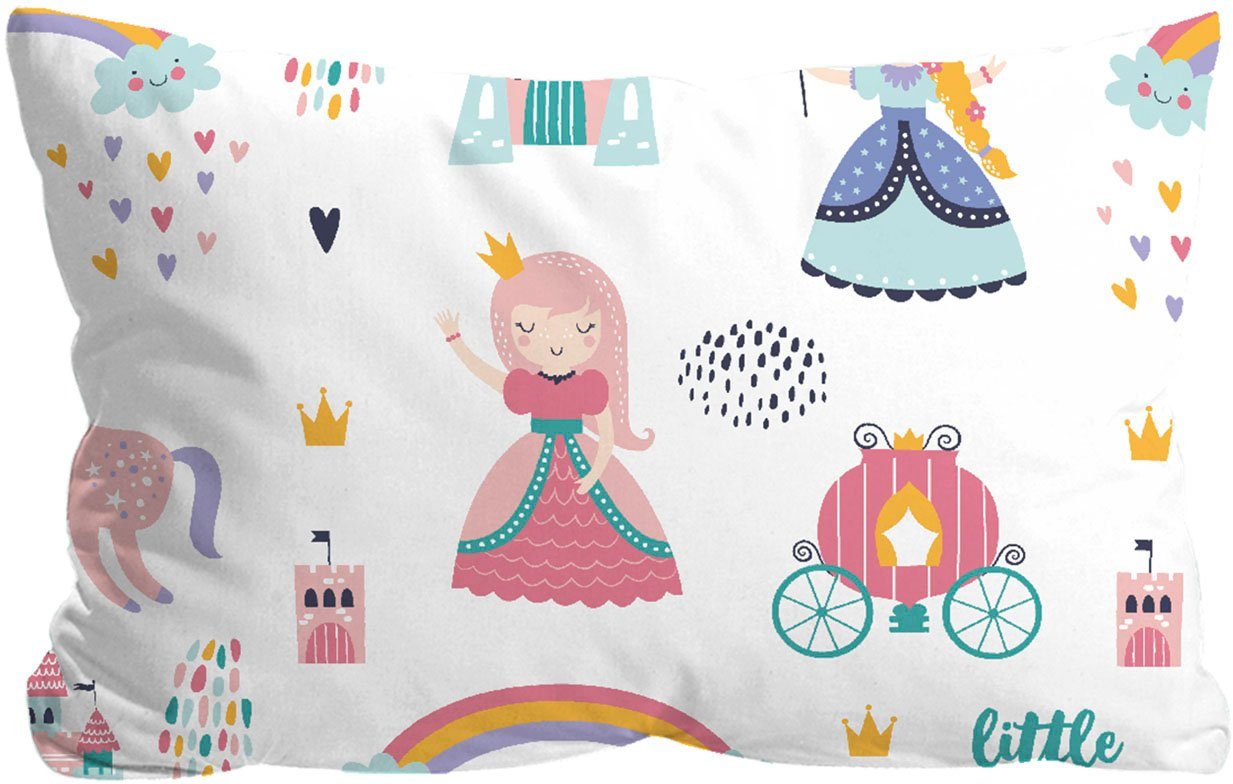 Biberna Bettwäsche kleine Prinzessin, Feinbiber, 2 teilig, wohlig warm + weich, pflegeleicht, aus 100% Baumwolle, Reißverschluss – Bild 5 von 5