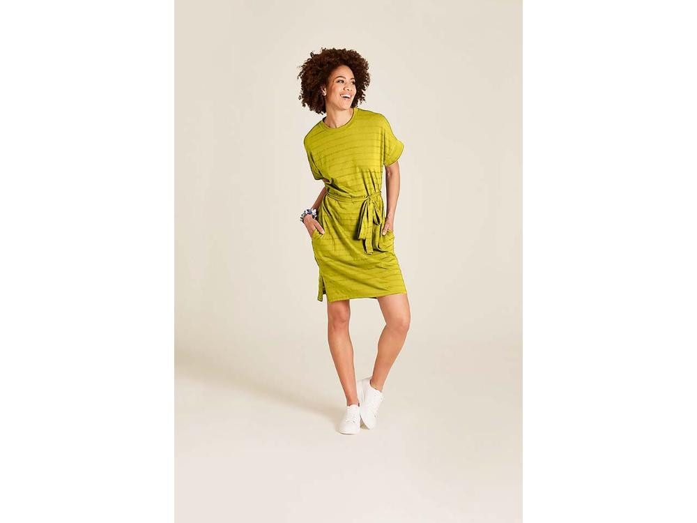 Tranquillo Jerseykleid tranquillo Bio-Damen-Mini-Kleid aus Ajour-Jersey m