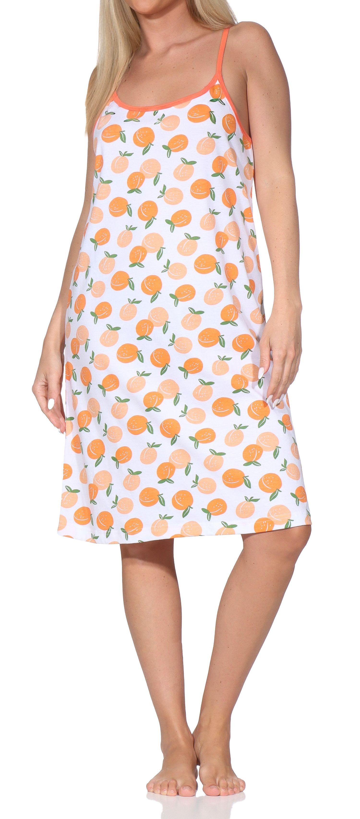 Normann Nachthemd Damen Spaghetti Nachthemd sommerlicher Look - auch in Übergrössen