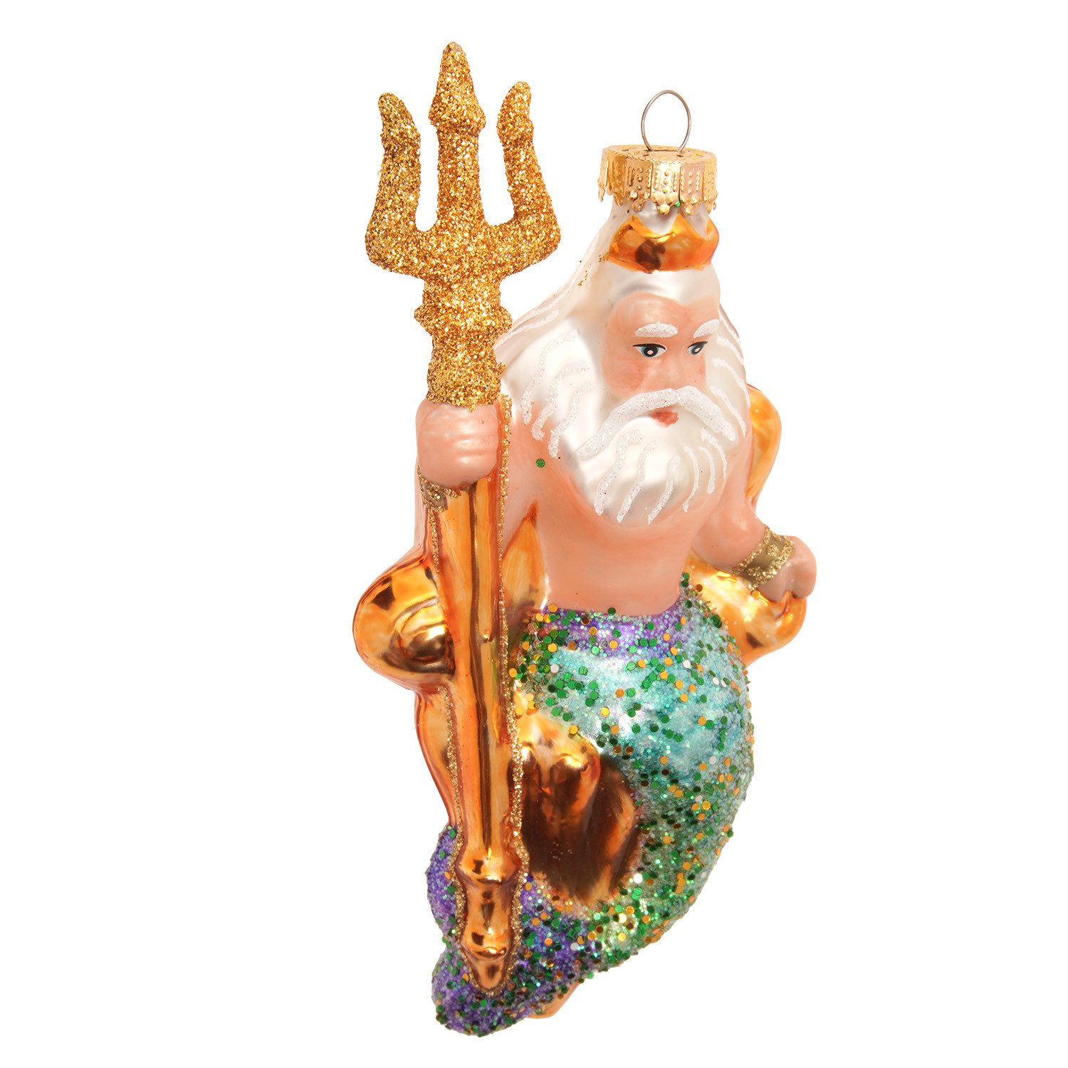 Krebs Glas Lauscha Christbaumschmuck Neptun, ca. 15 cm, Meeres-Deko-Anhänge günstig online kaufen