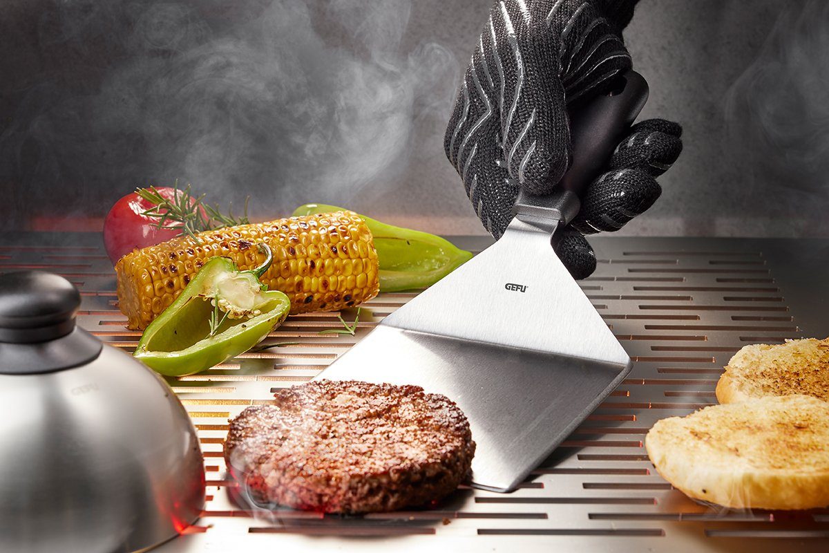 GEFU Grillwender XXL Edelstahl Wender Grillbesteck Grillwender Burg
