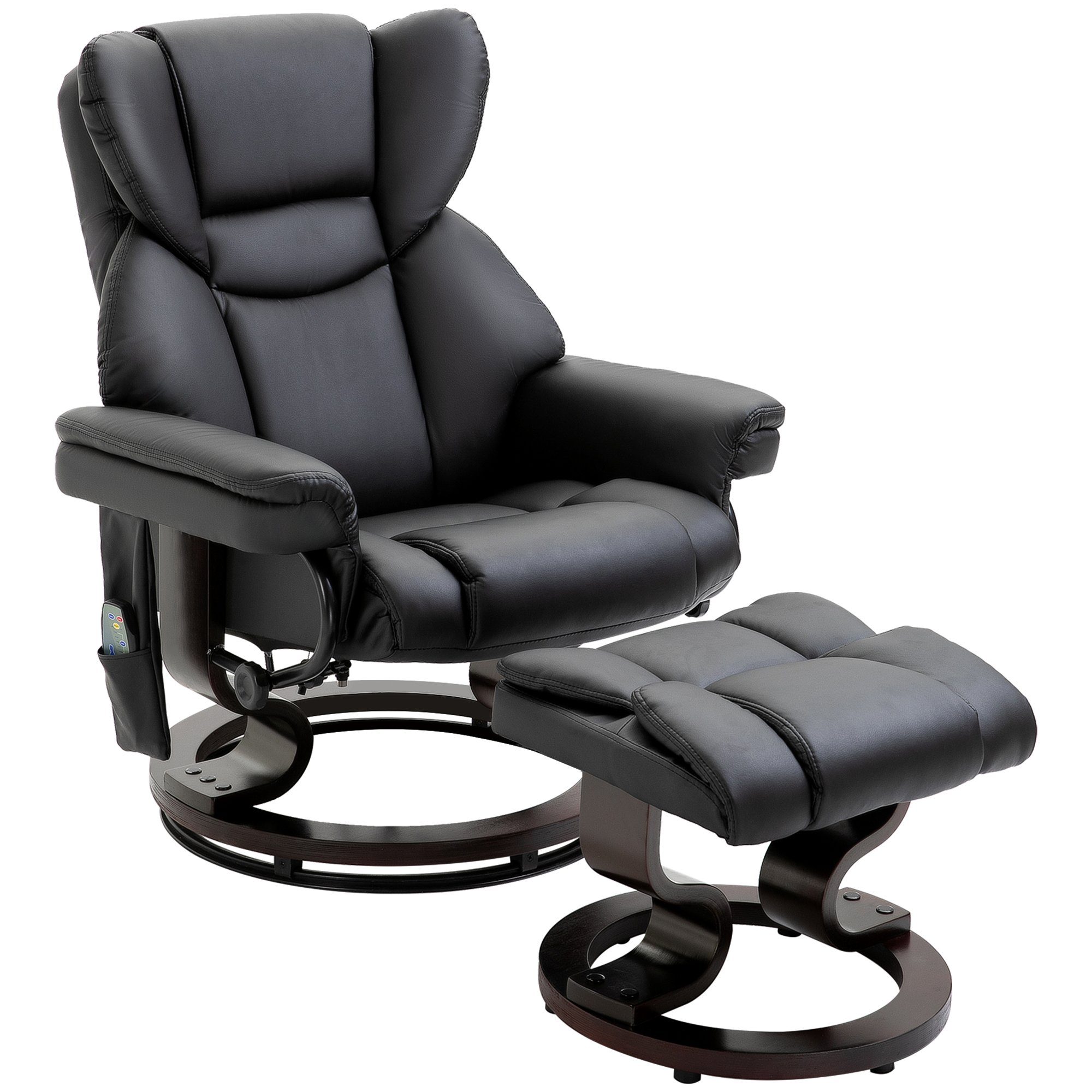 HOMCOM Massagesessel mit Fußhocker, Liegefunktion (Sessel, günstig online kaufen