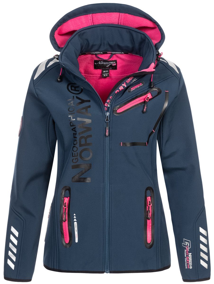 Geographical Norway Softshelljacke Damen Softshelljacke Übergangsjacke Frühlings Regen Jacke Outdoor