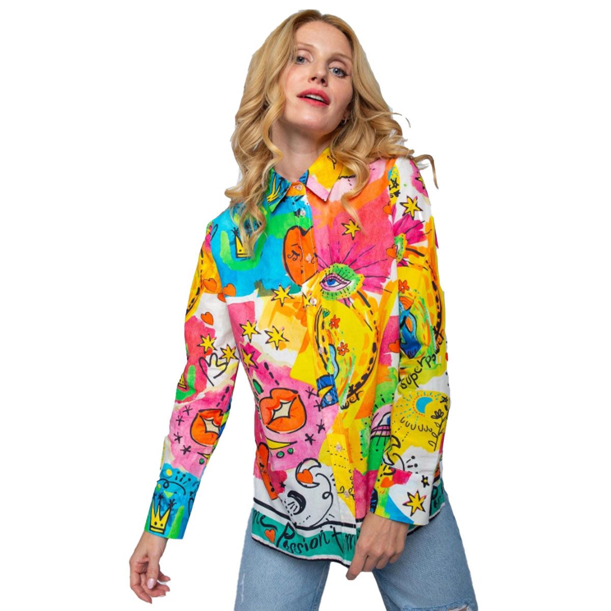 Hemdbluse multi comic