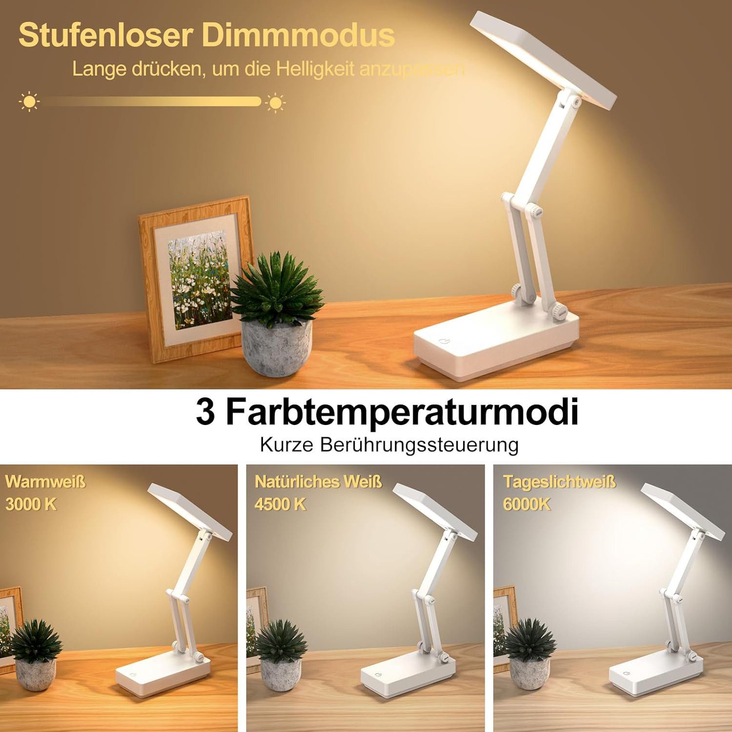 REDOM LED Schreibtischlampe Tischleuchte Dimmbar Lernlampe günstig online kaufen