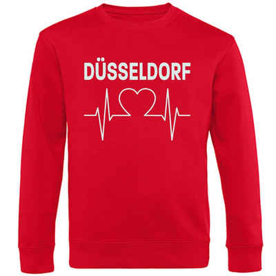 multifanshop Sweatshirt Düsseldorf - Herzschlag - Pullover