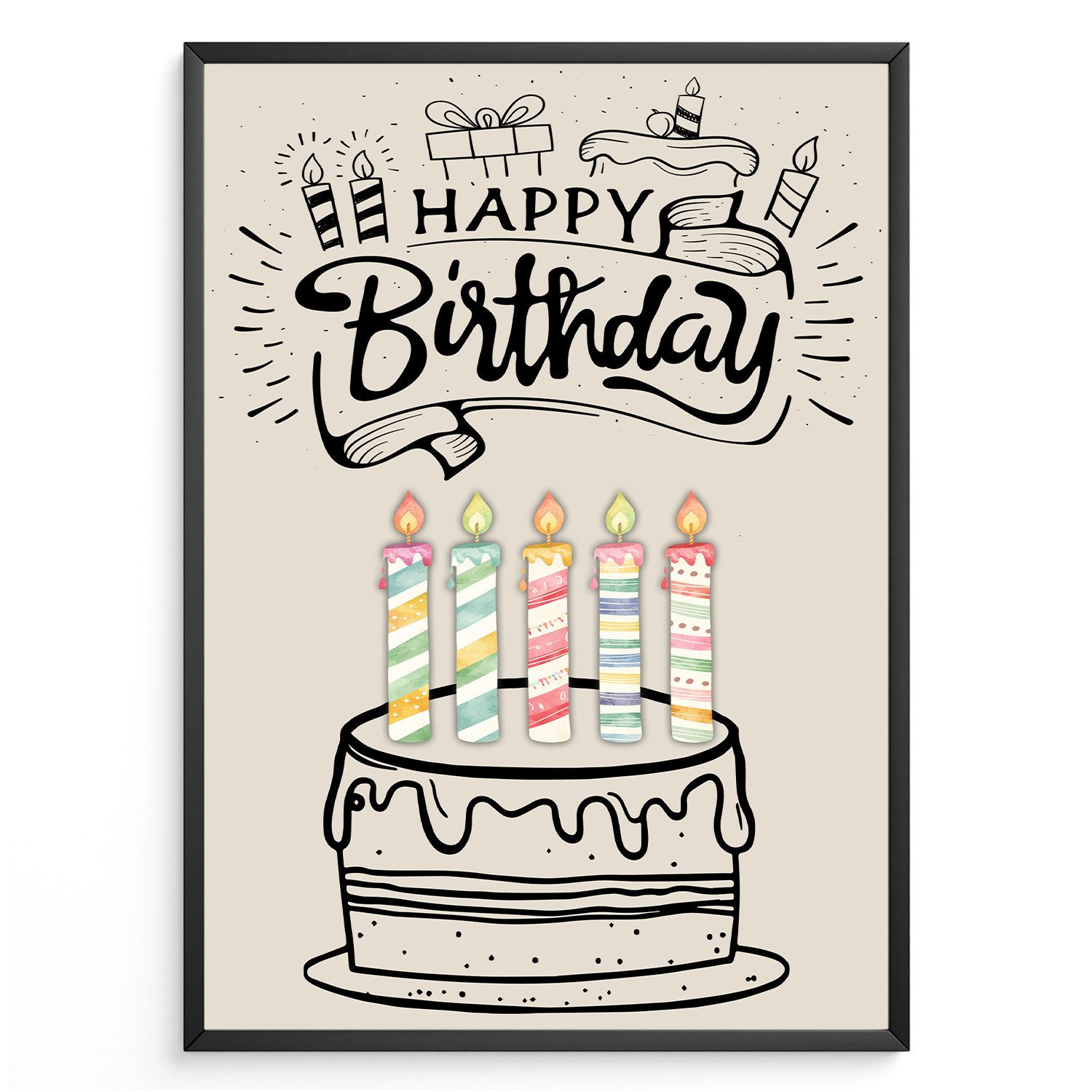Tigerlino Poster Geschenk zum Geburtstag Männer Frauen Geburtstagsgeschenk