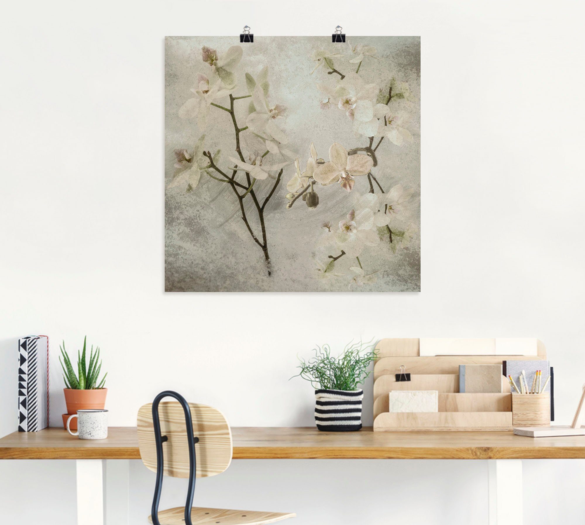 oder Poster St), als Artland Größen in (1 Wandaufkleber Leinwandbild, Wandbild Orchideen, versch. Blumen
