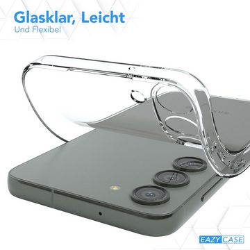 EAZY CASE Handyhülle Slimcover Clear für Samsung Galaxy S23 6,1 Zoll, durchsichtige Hülle Ultra Dünn Silikon Backcover TPU Telefonhülle Klar