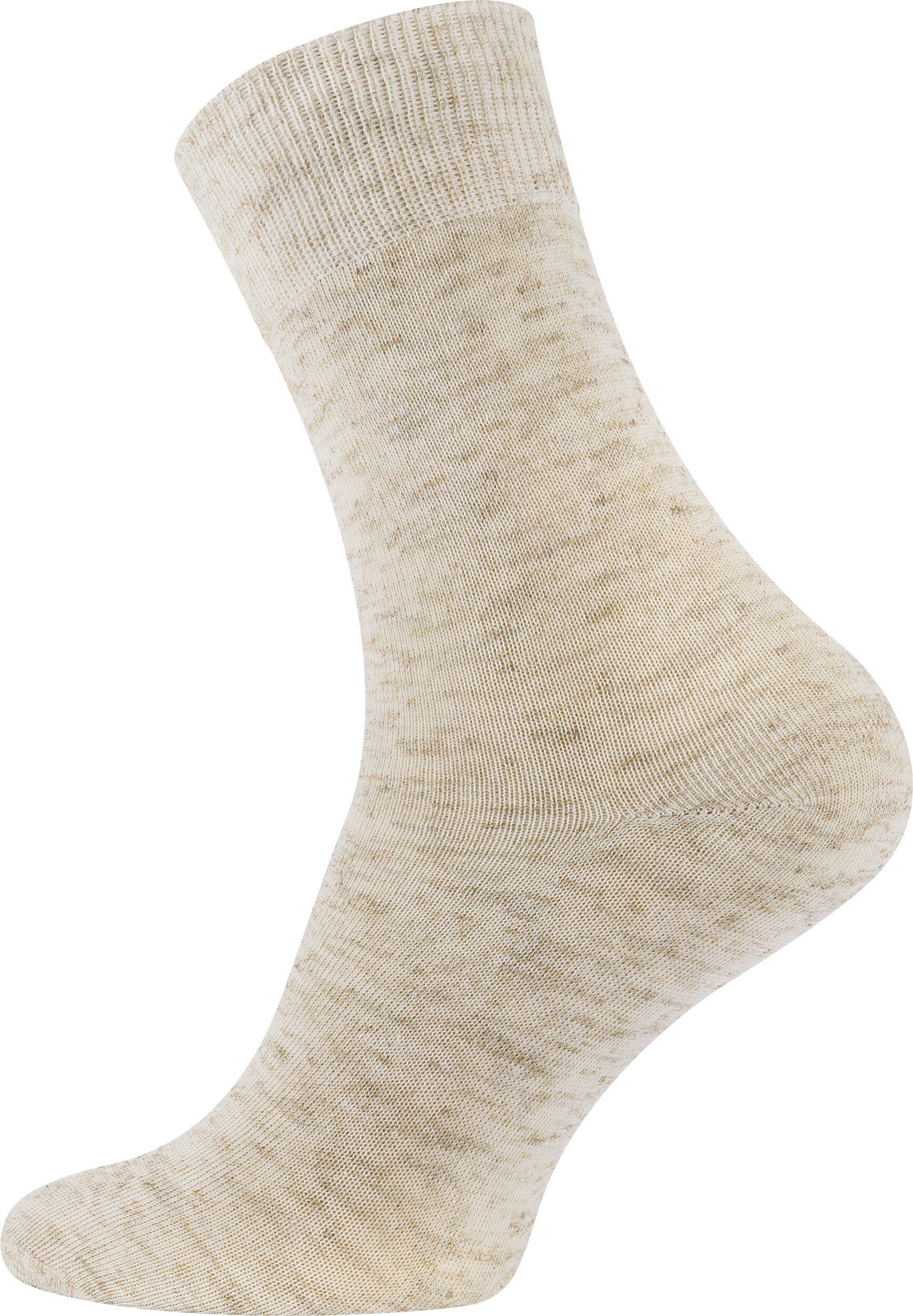 Socken (8-Paar) Prime® angenehmen Baumwoll-Leinengemisch aus Cotton