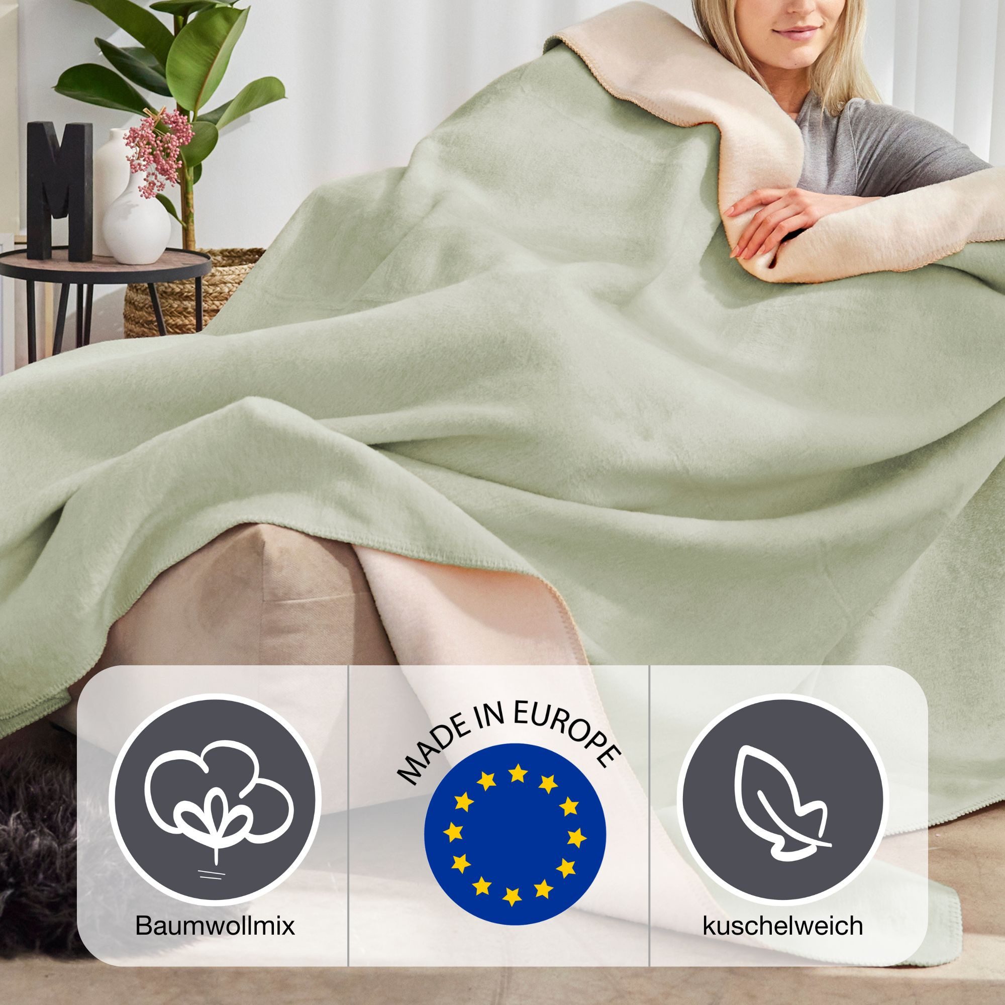 Wohndecke Wohndecke Doubleface Dublin, IBENA, in trendigen Farben günstig online kaufen