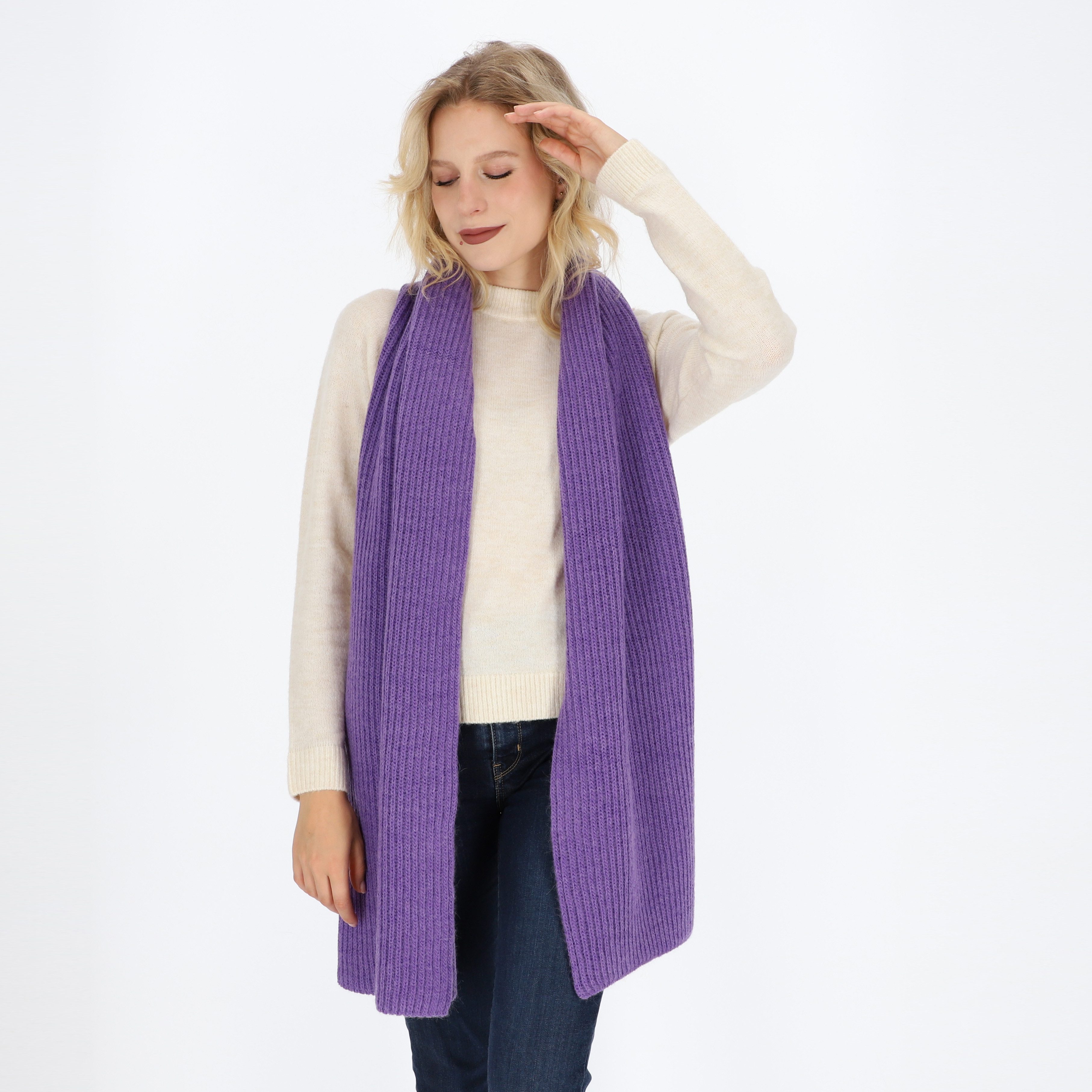 halsüberkopf Accessoires Strickschal Schal mit Rippe, günstig online kaufen