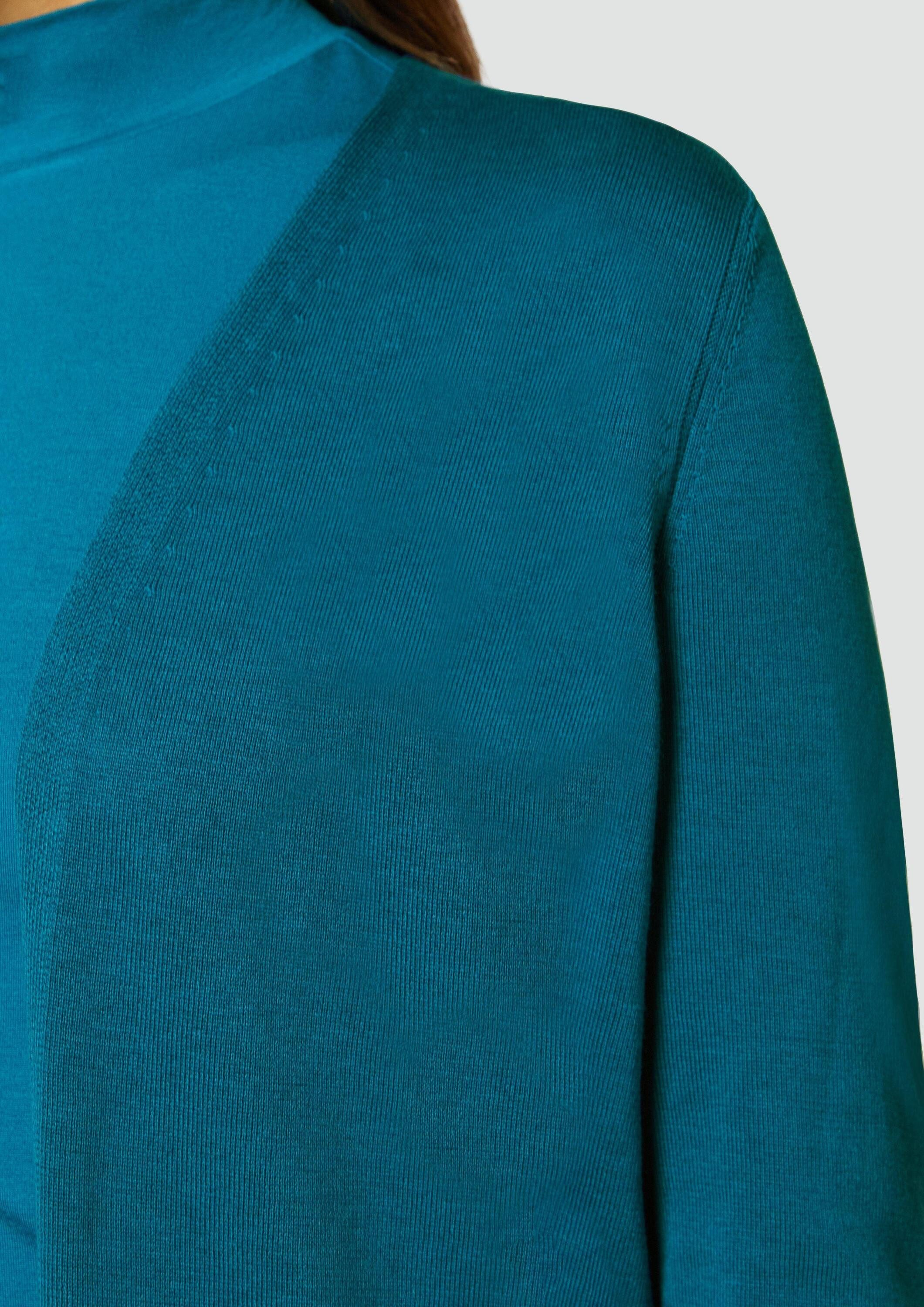 s.Oliver Longpullover Strickjacke Cardigan aus Viskose-Baumwollmix