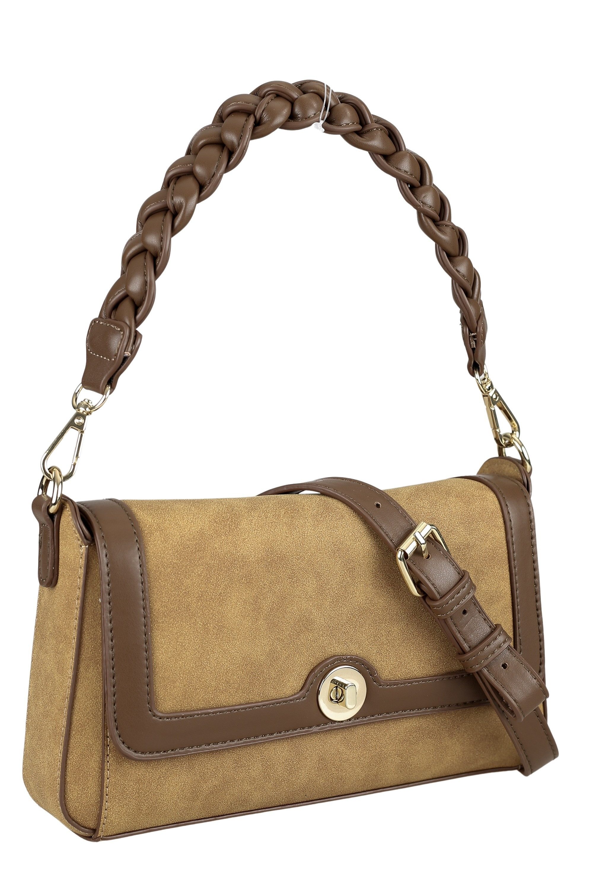 COLLEZIONE ALESSANDRO Schultertasche Brown, mit Flechtung – Bild 3 von 5