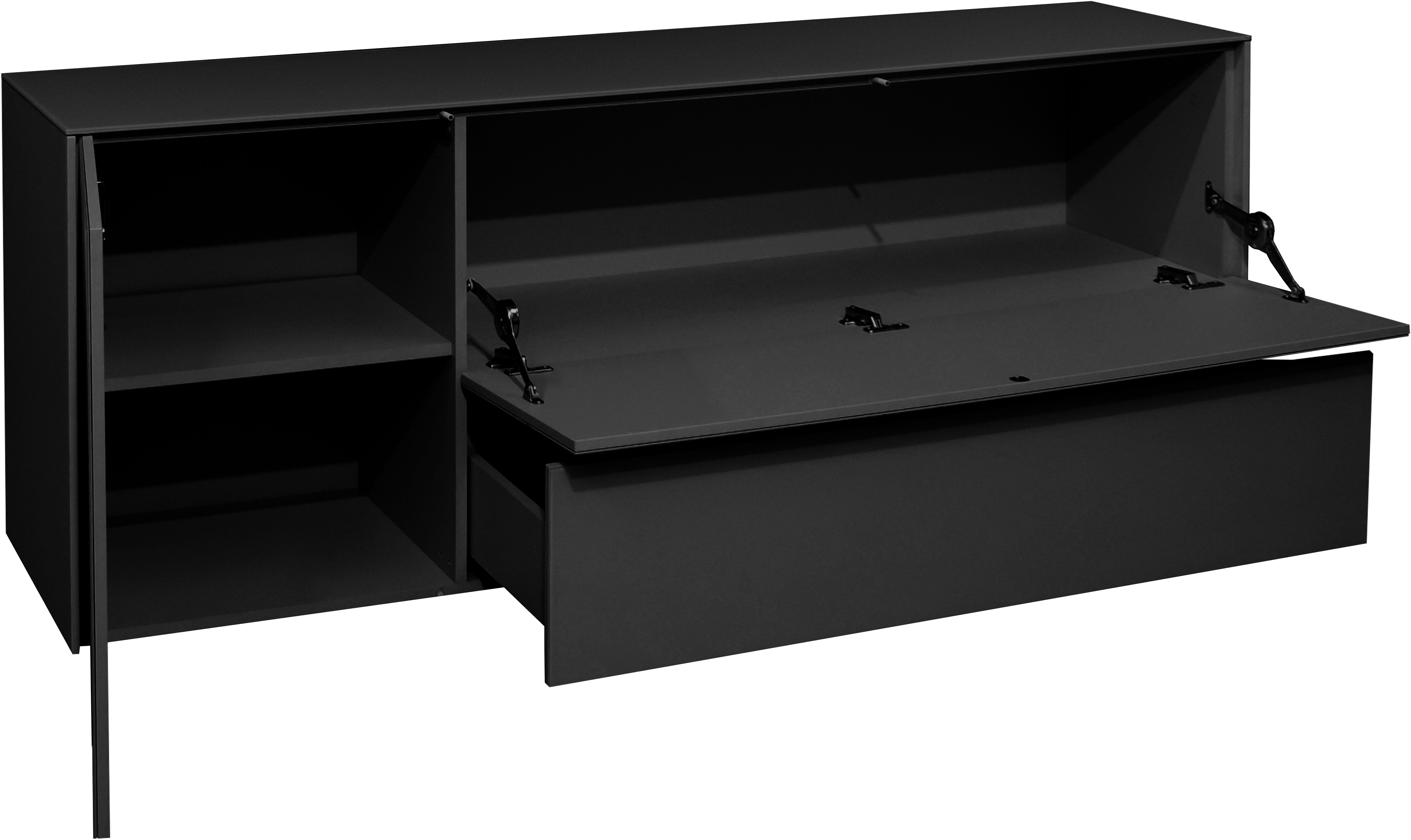 Mäusbacher Lowboard Imola TOPSELLER! (OTTOs Choice), Mäusbacher Lowboard, mit Glasfront und Glasoberplatte, 1 Schublade