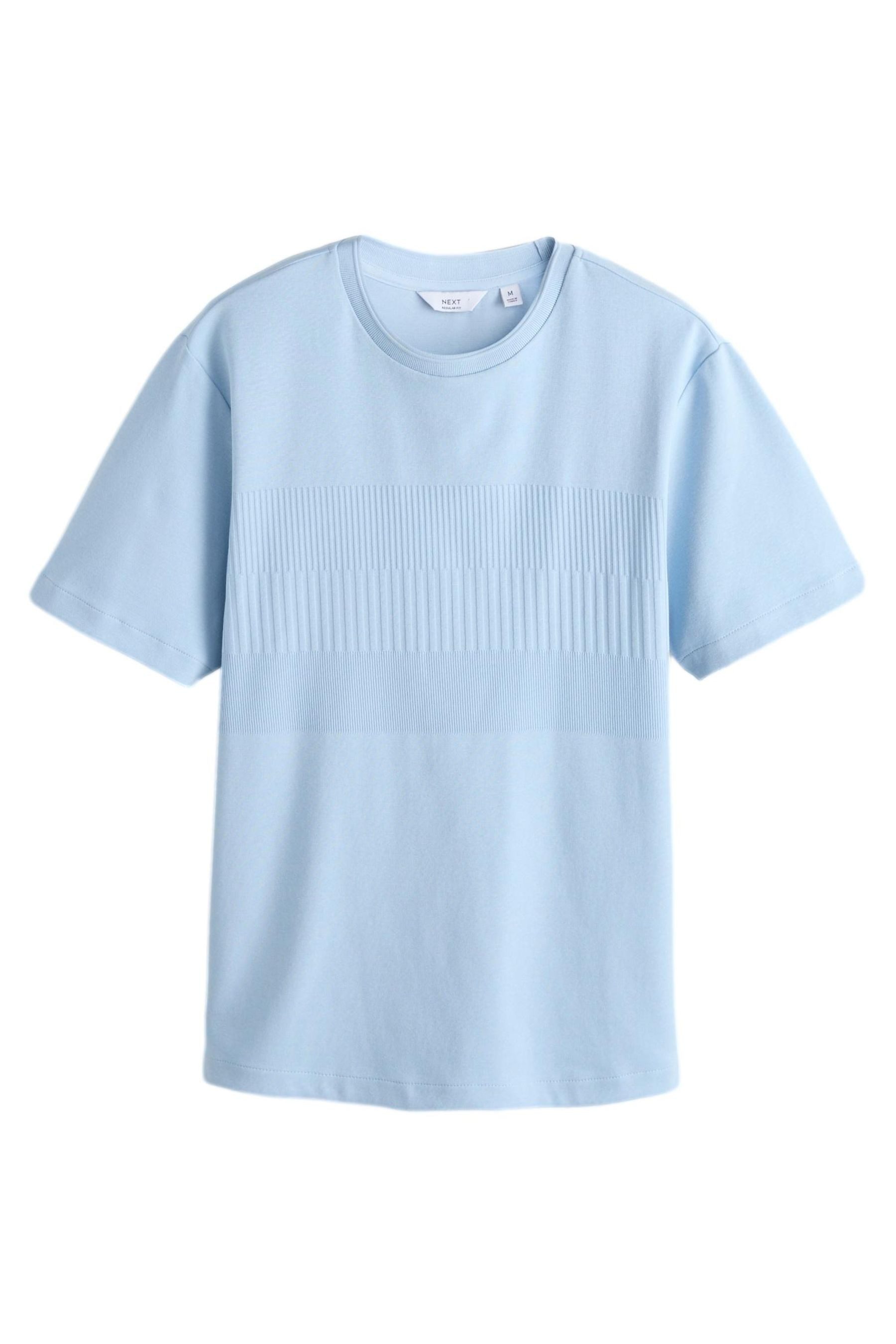 T-Shirt Strukturiertes T-Shirt in Blockfarben
