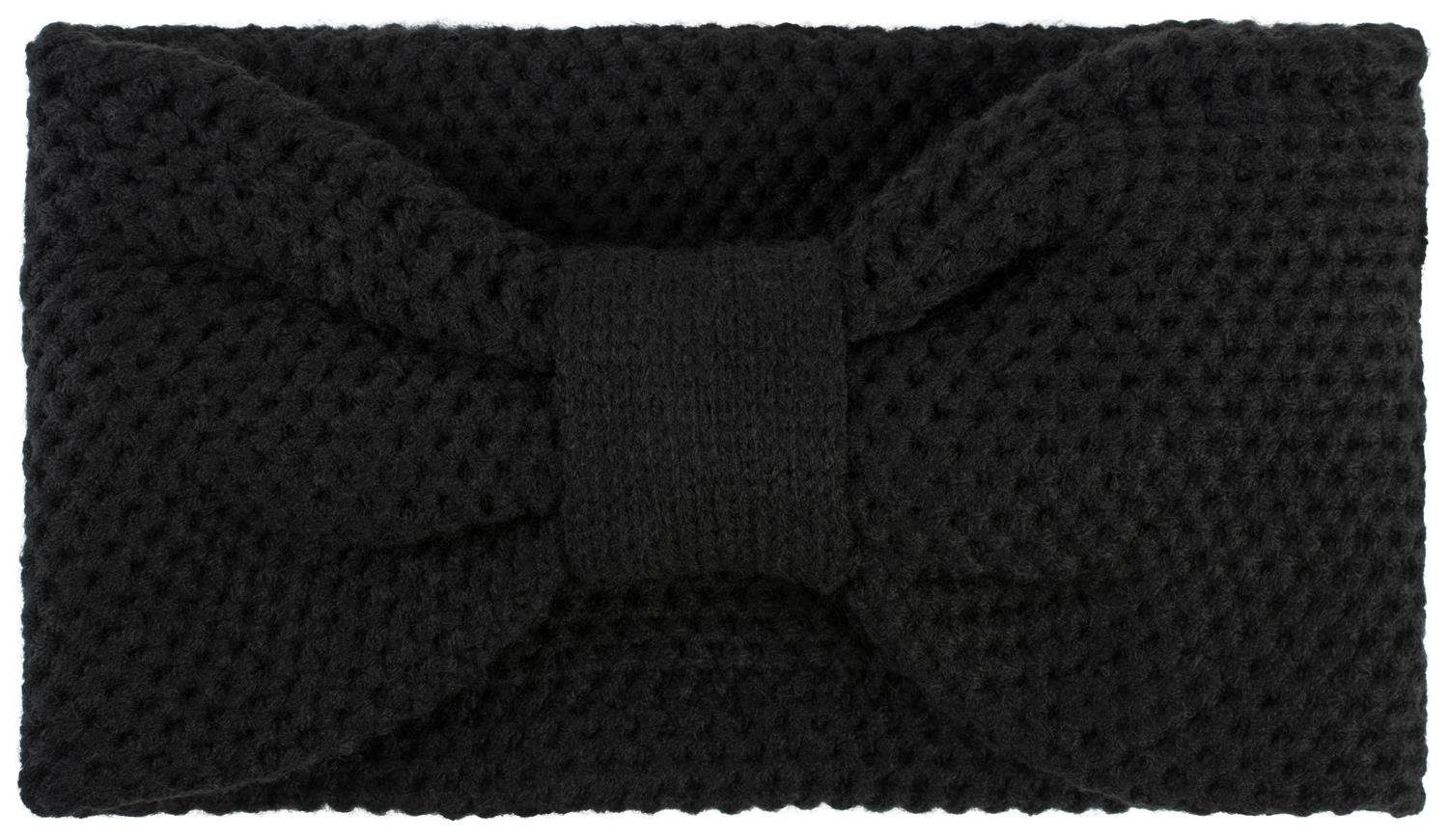 styleBREAKER Stirnband Stirnband mit Knoten und Perl Strickmuster (1-St)