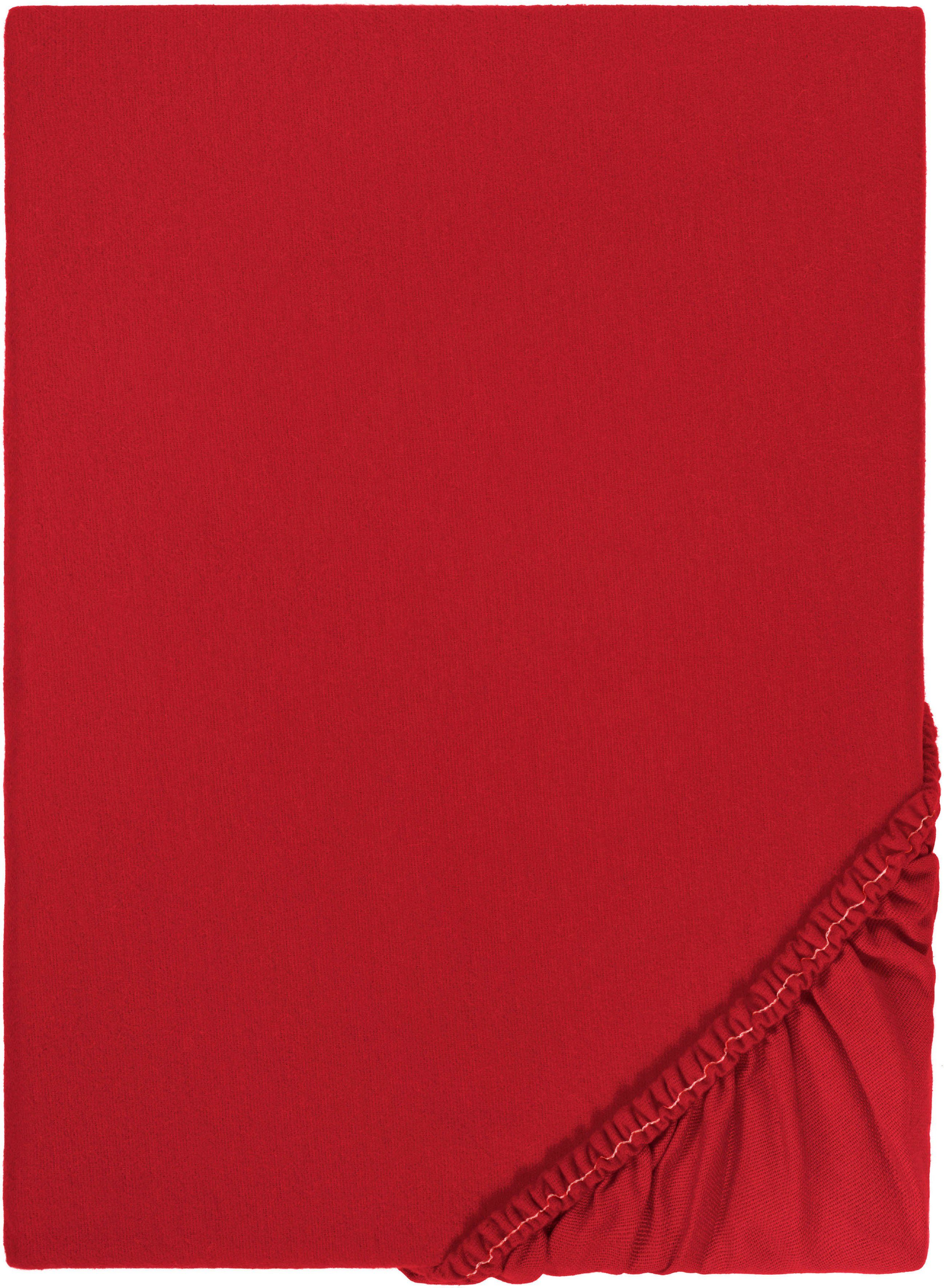 Biberna Spannbettlaken Biber in Gr. 90x200, 140x200 oder 180x200 cm, Biber, günstig online kaufen