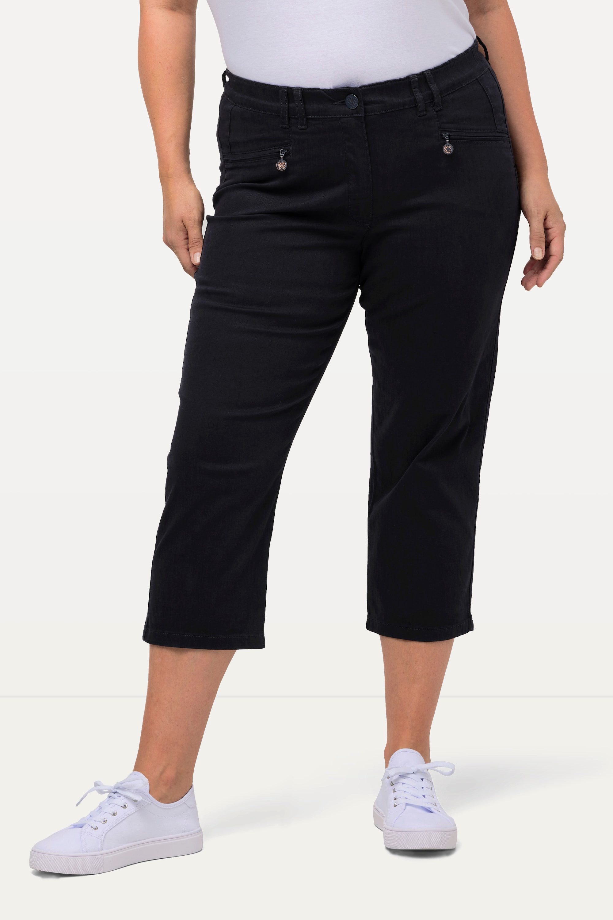 Ulla Popken Funktionshose Hose Mony wadenlang Zipptaschen Stretch günstig online kaufen