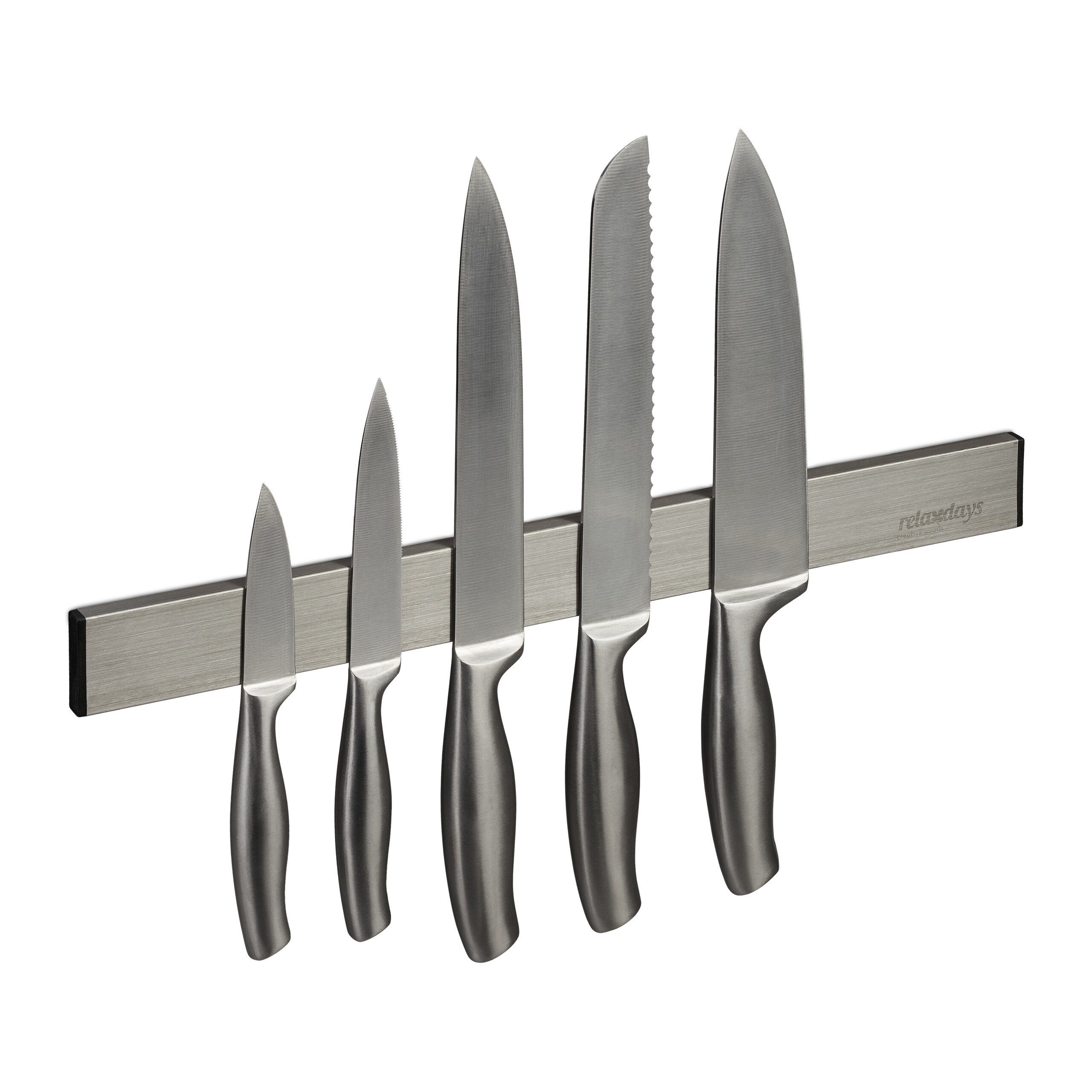 relaxdays Wand-Magnet Messer-Leiste Selbstklebende Magnetleiste (1tlg)