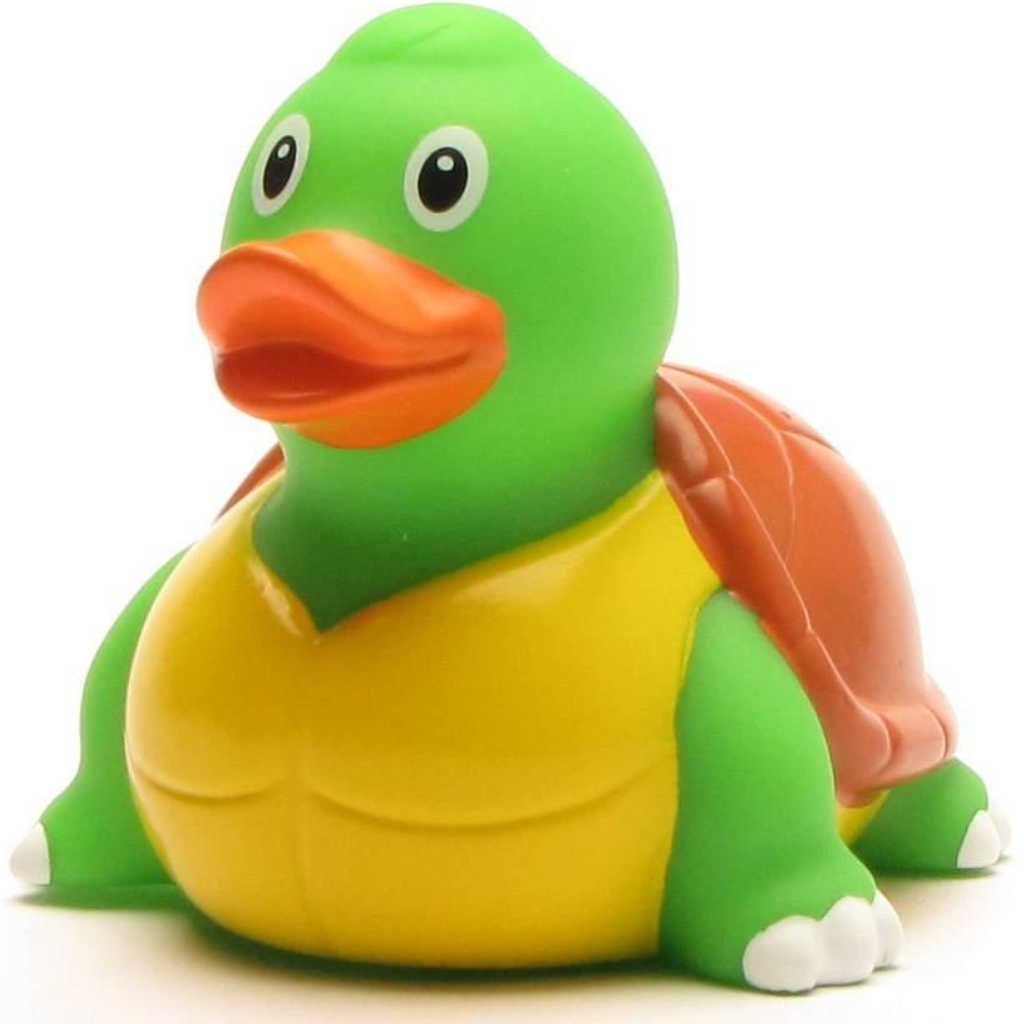 Lilalu Badespielzeug Badeente Schildkröte - Quietscheente | Badewannenspielzeug