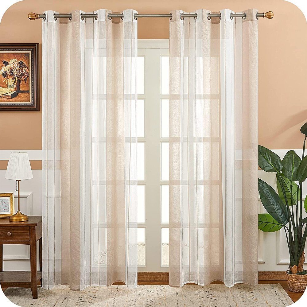 NUODWELL Gardine Voile Gardinen mit Ösen, günstig online kaufen