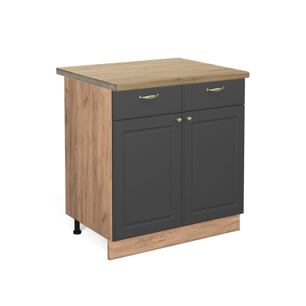 Vicco Unterschrank Fame-Line, Anthrazit-Gold/Goldkraft Eiche, 80 günstig online kaufen