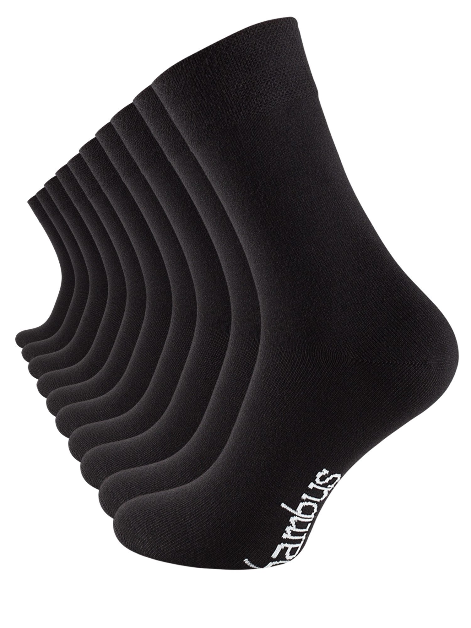 Cotton Prime® Socken Bambussocken ohne Gummibund (10-Paar) weich und atmungsaktiv durch Viskose