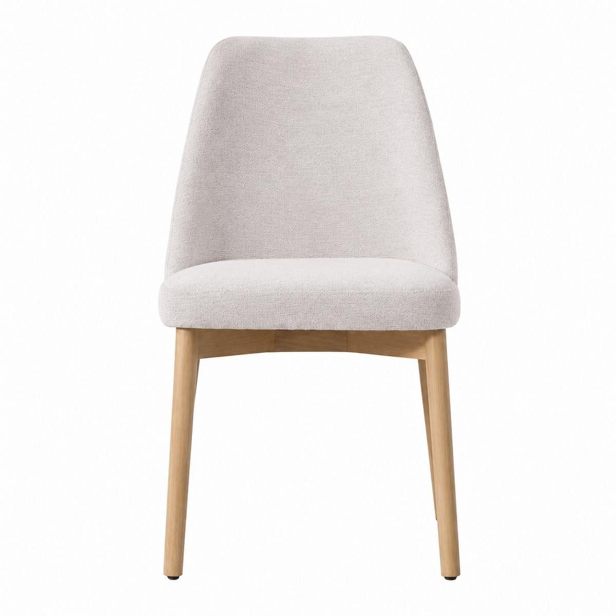 Xlmoebel Esszimmerstuhl Eleganter Bouclé Stuhl mit Eichenholzbeinen für das Esszimmer, Made in Europa