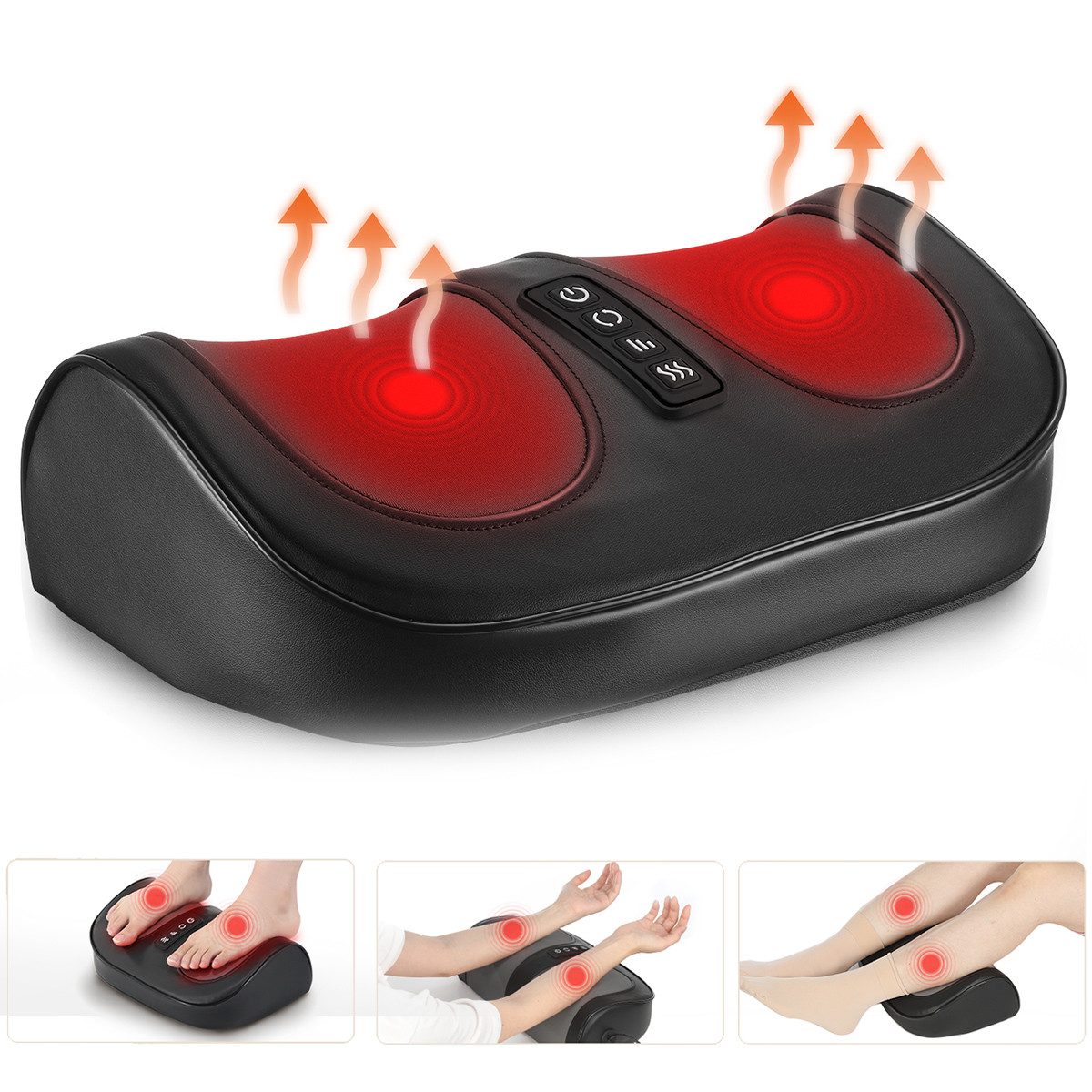 Shiatsu-Fußmassagegerät Elektrisches Fußmassagegerät Akupressur Wärme und Intensitätsstufen