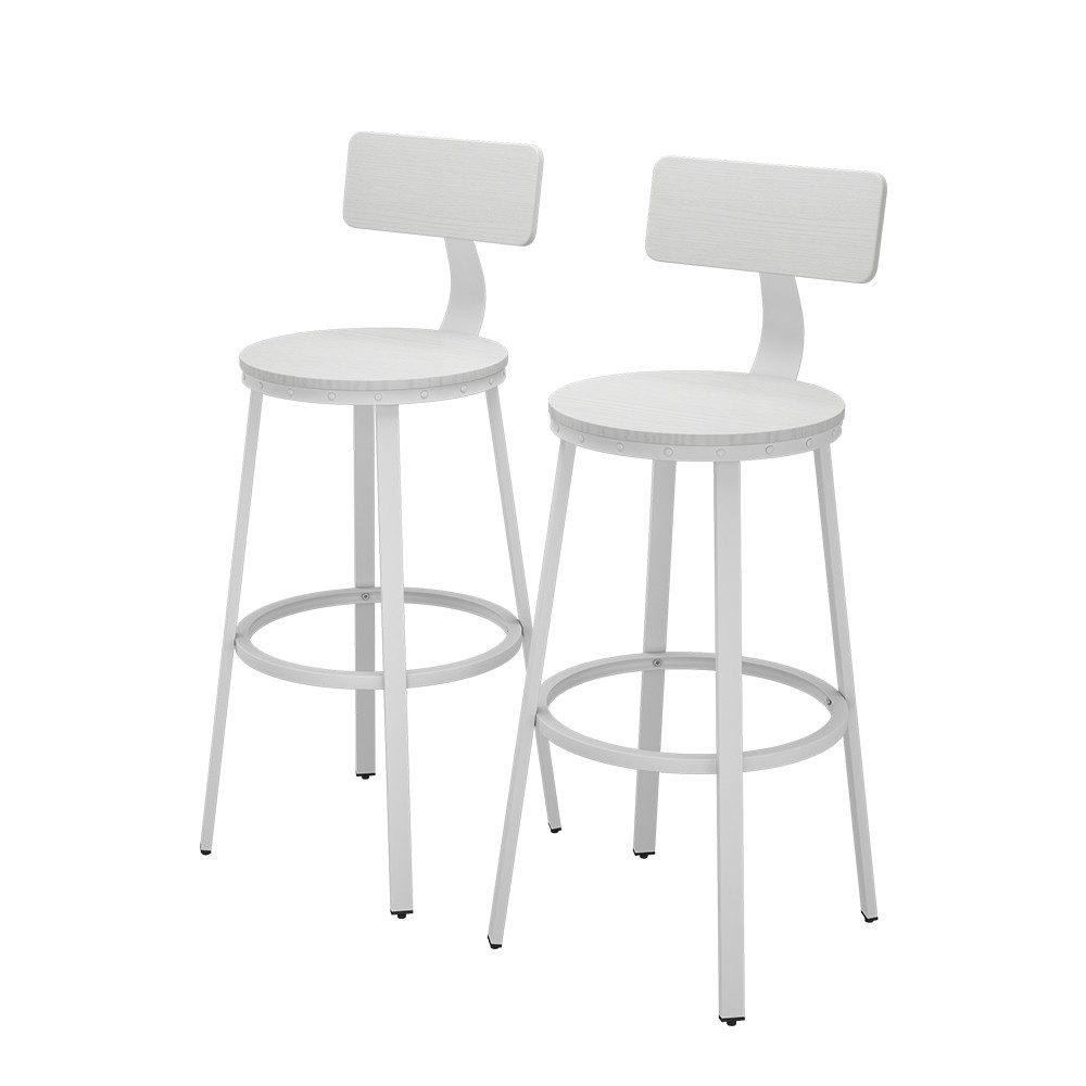 Barhocker Caracas, Weiß, 34 x 102 cm 2er Set