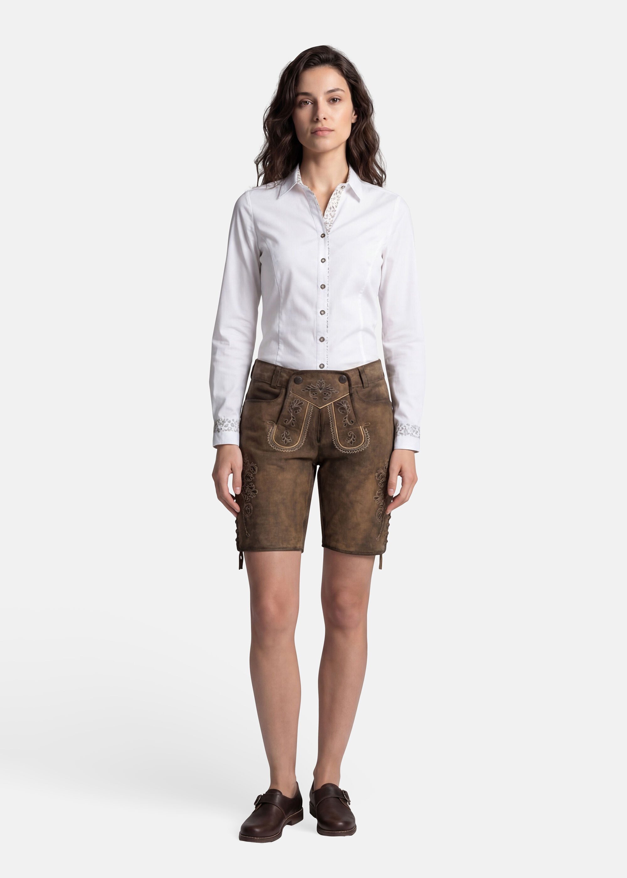 Spieth & Wensky Shorts Portal mit klassischen Stickereien günstig online kaufen